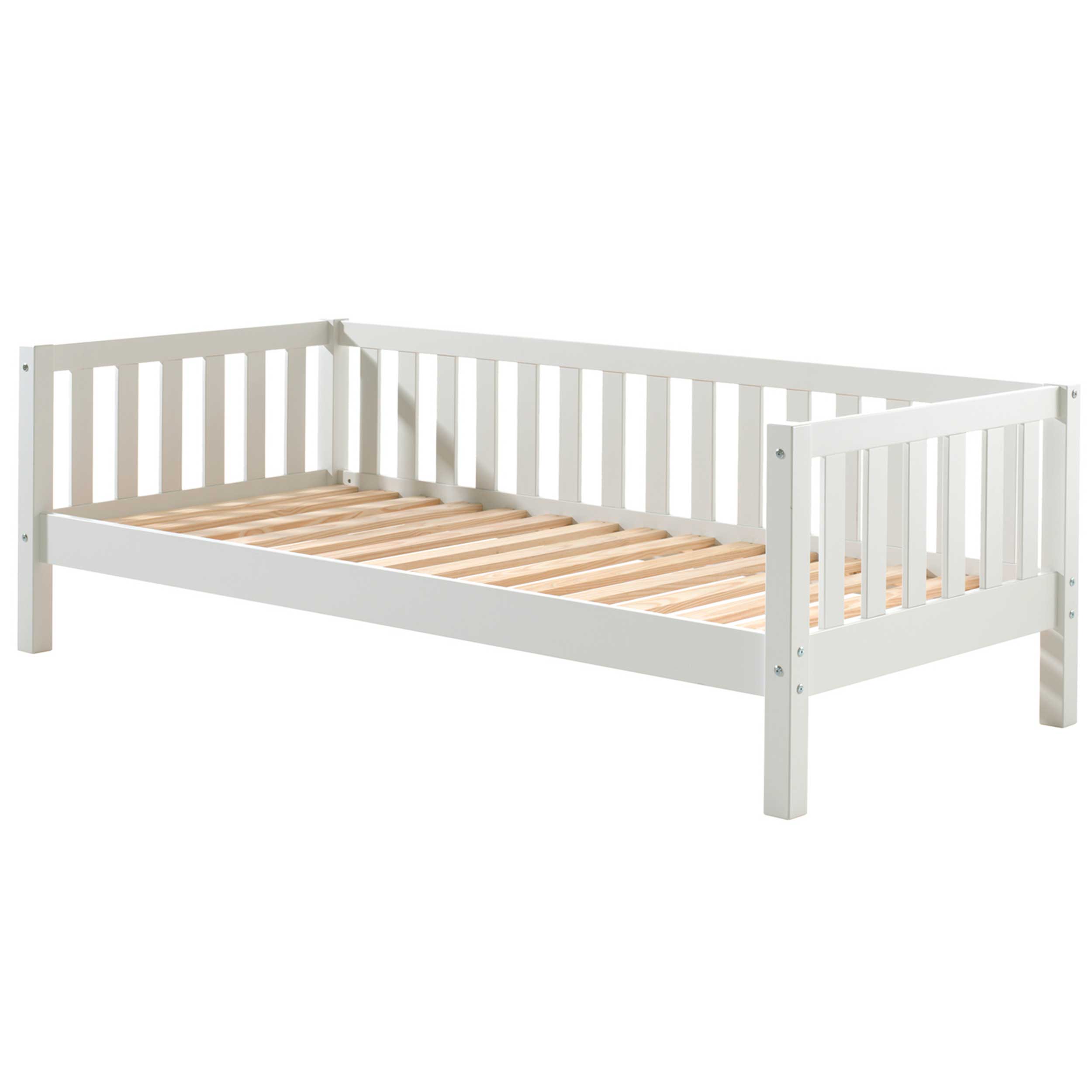 Lit banquette Friedrich 90x200 avec tiroir de lit bois pin - blanc - Image 4