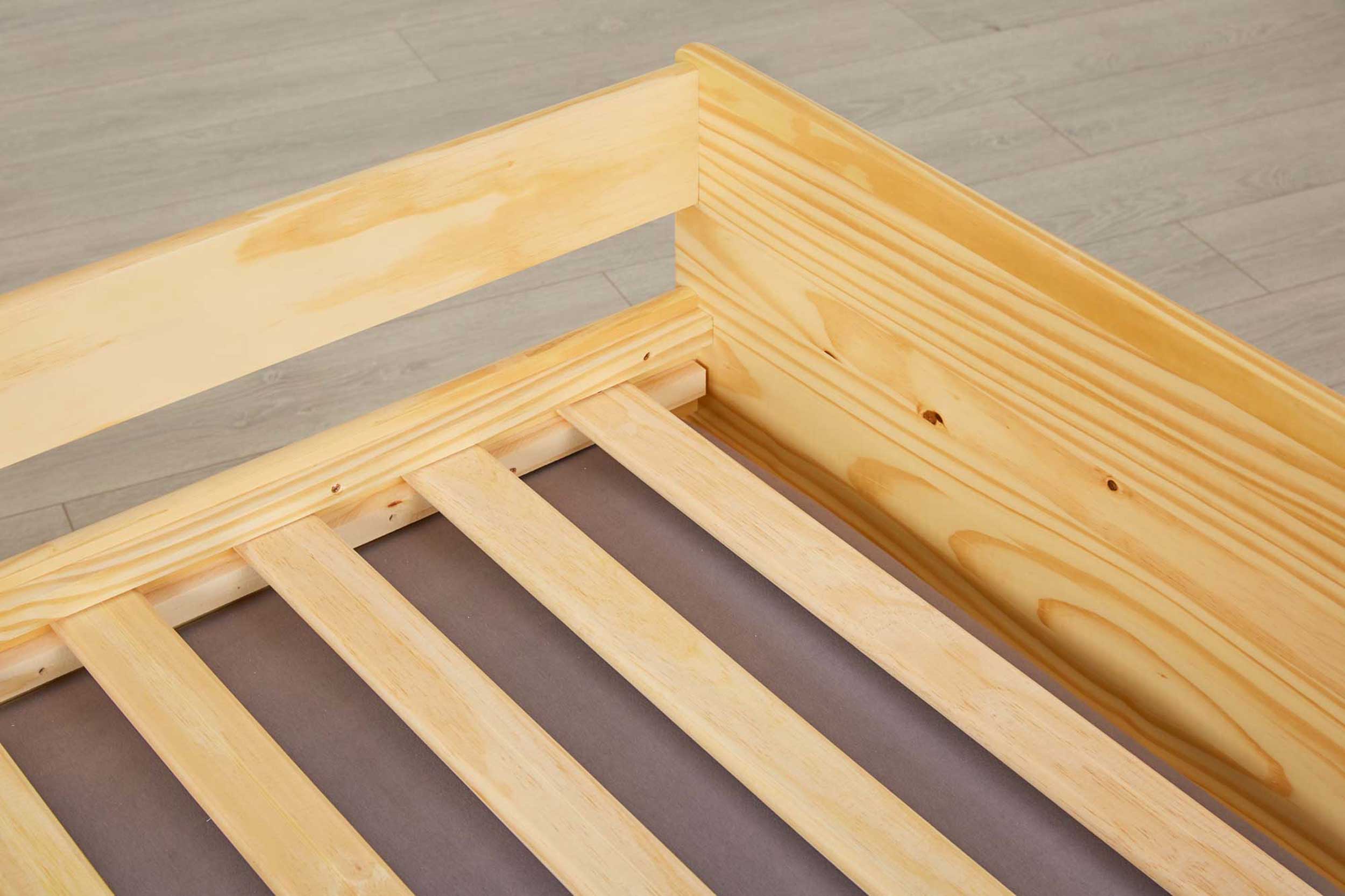 Lit banquette gigogne Lothar 90x200cm 3 couchages - bois de pin - Image 6