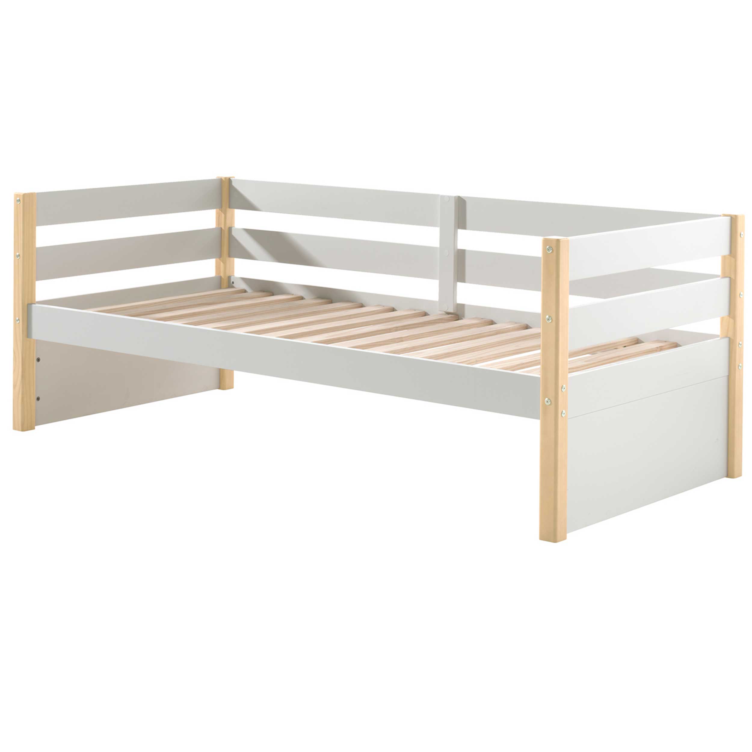 Lit banquette gigogne Maggie 90 x 200 bois pin - blanc - Image 6