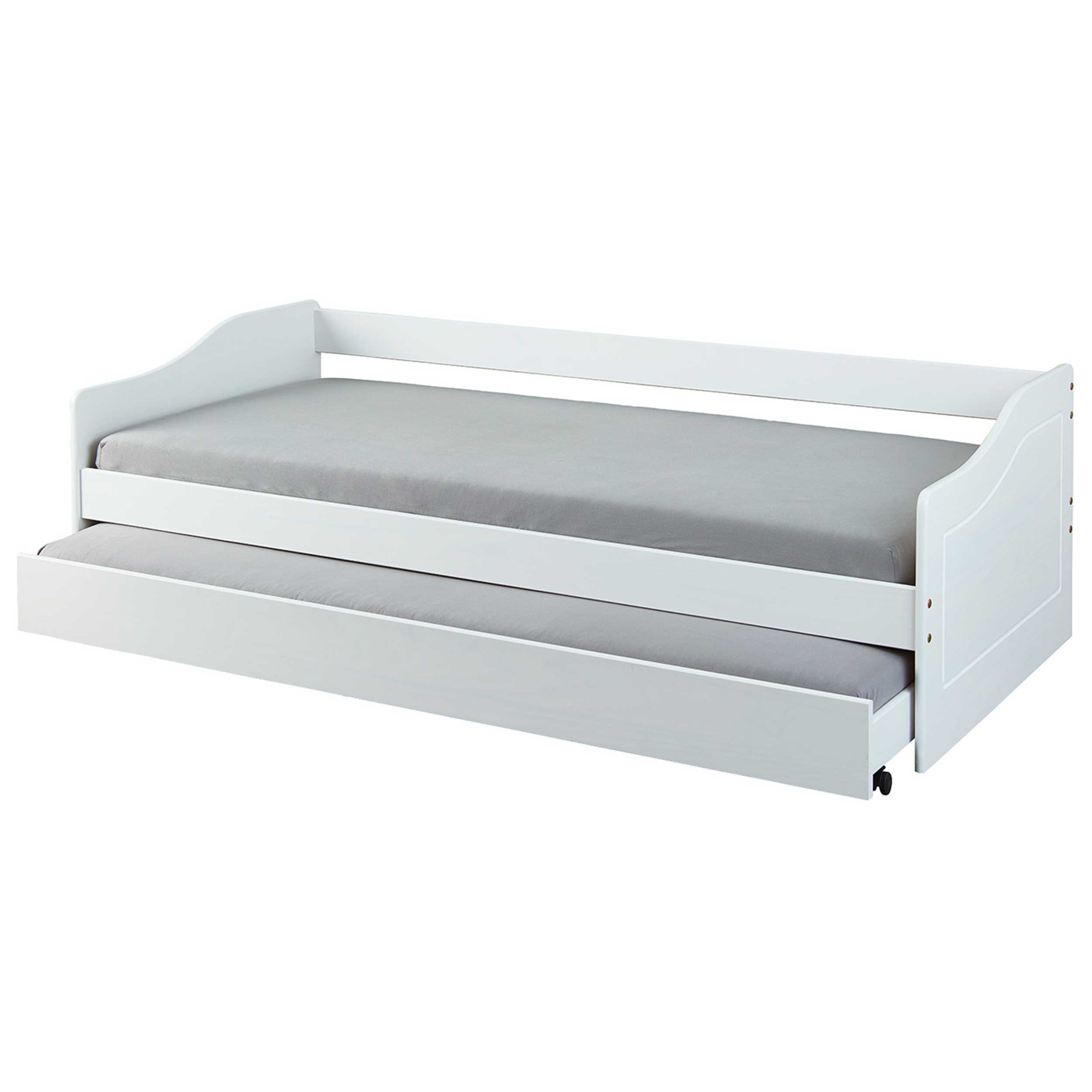 Lit banquette gigogne Malte - blanc - Image 5