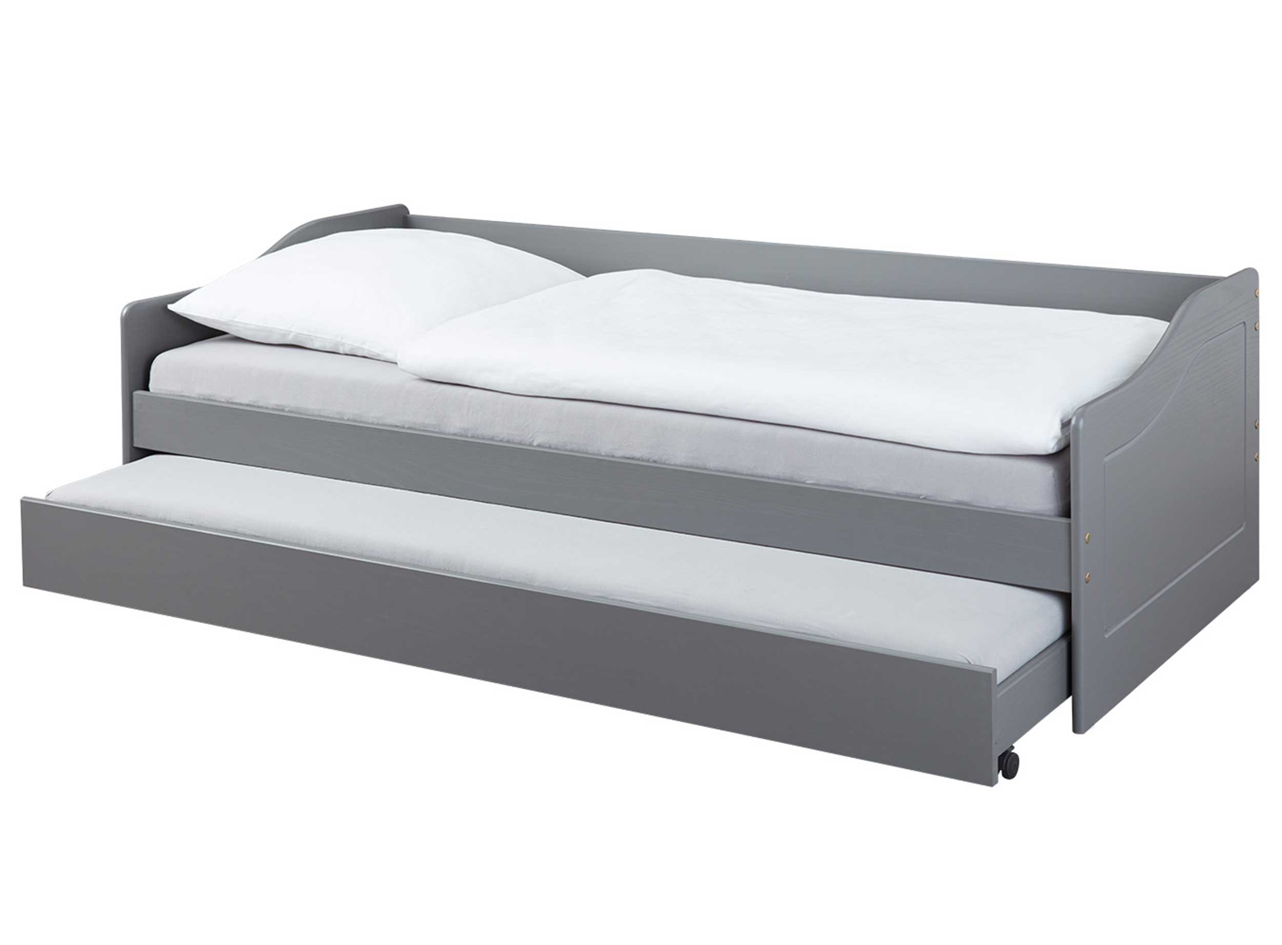 Lit banquette gigogne Malte - gris - Image 5