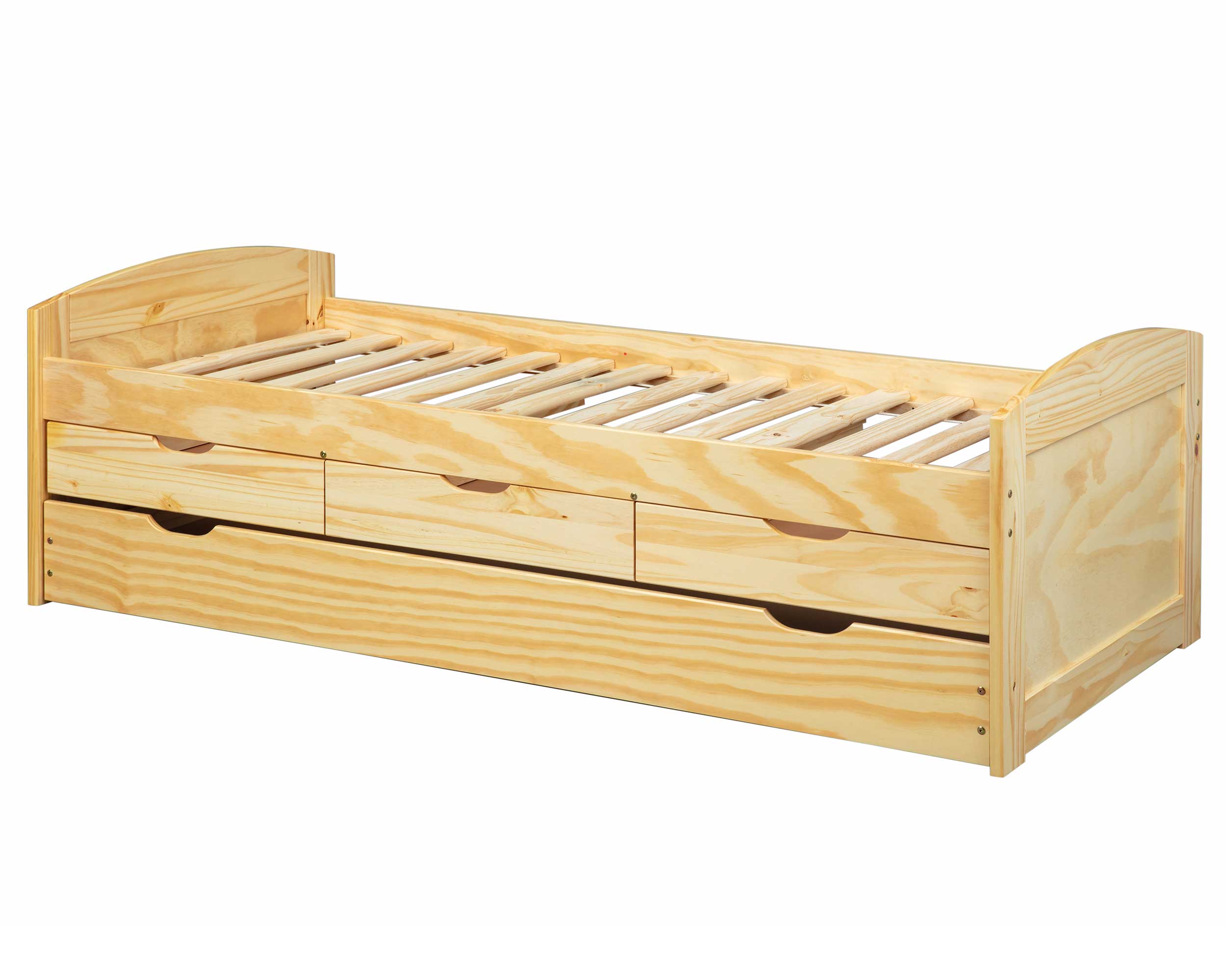 Lit banquette gigogne Thomas 90x200 - bois massif - Image 6