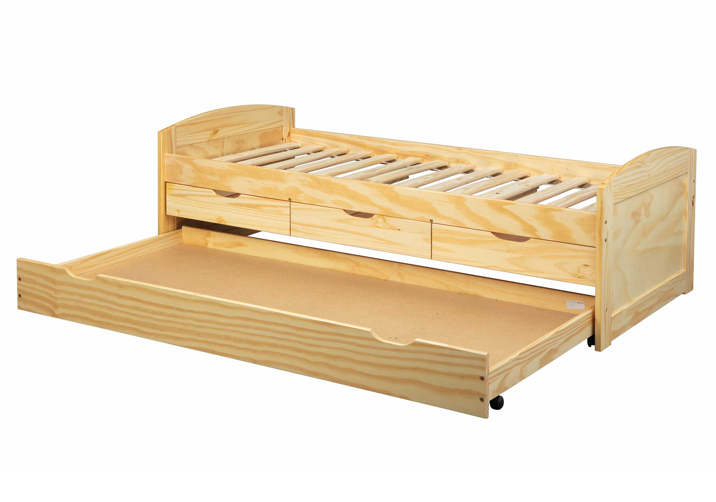 Lit banquette gigogne Thomas 90x200 - bois massif - Image 7