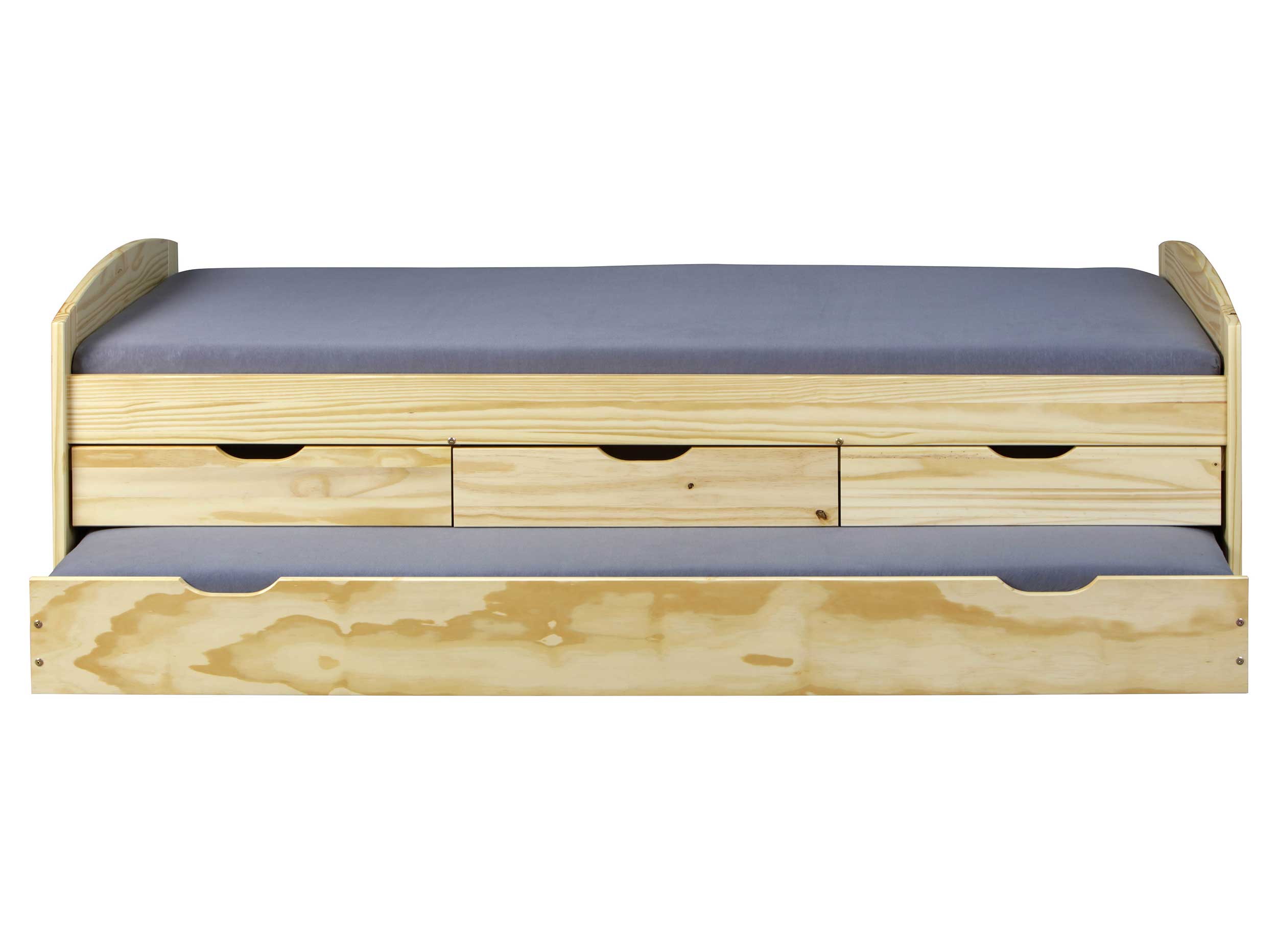 Lit banquette gigogne Thomas 90x200 - bois massif - Image 8