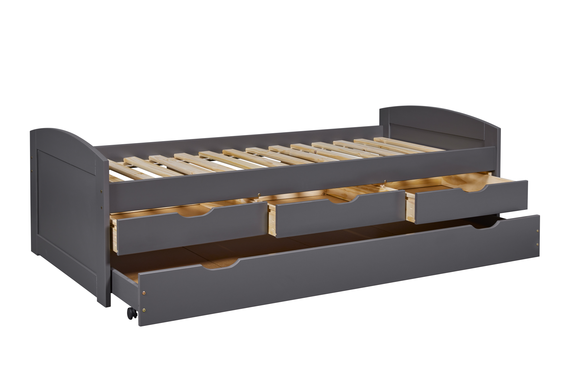 Lit banquette Jenny 90x200 cm avec 3 tiroirs- gris - Image 3