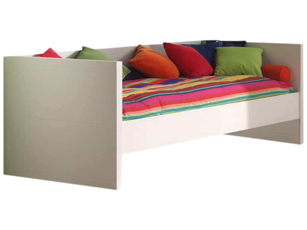 Lit banquette Lara avec sommier à lattes - blanc - Image 3