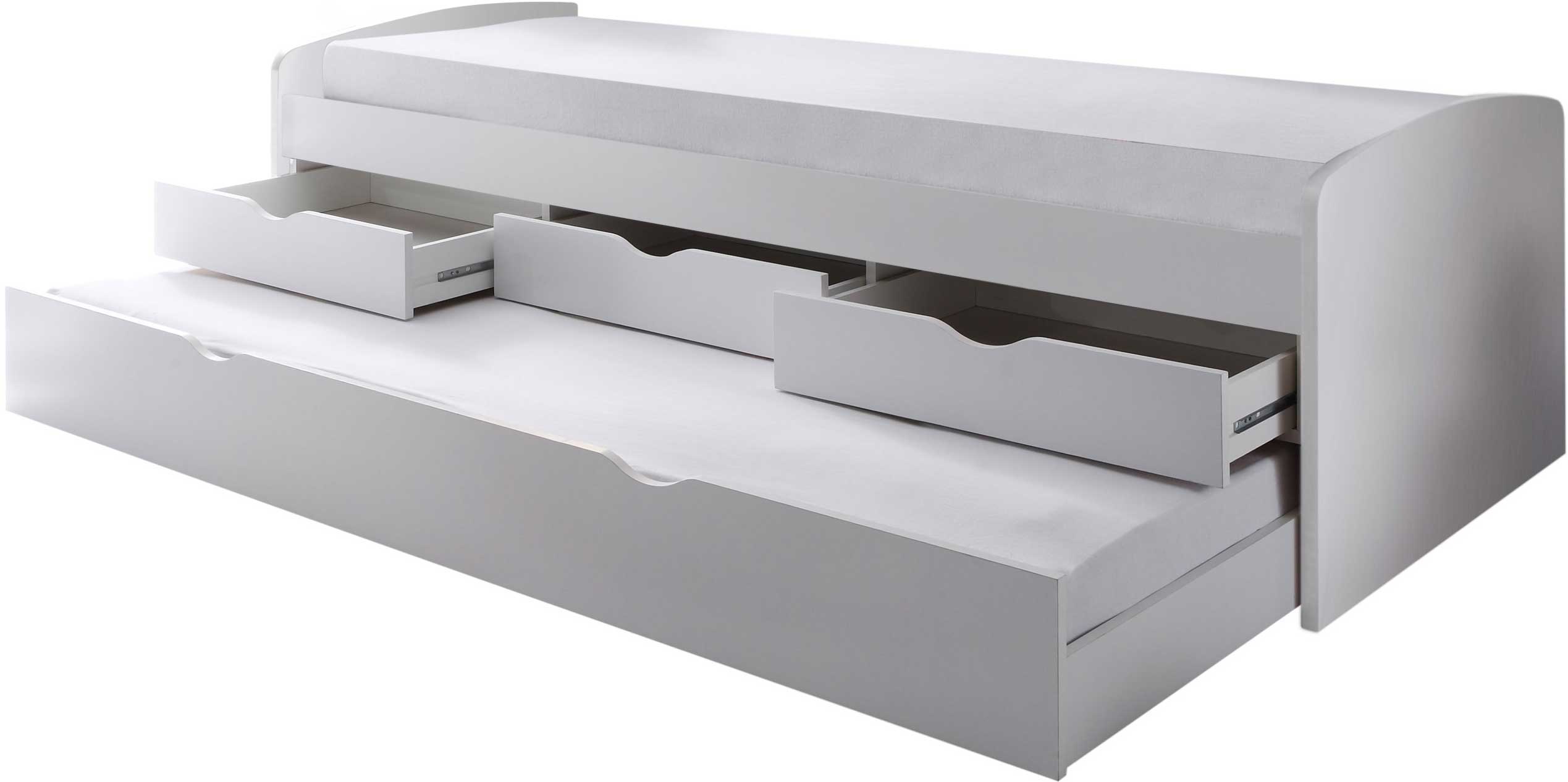 Lit banquette Nasri 90x200 avec tiroir de lit - blanc - Image 4