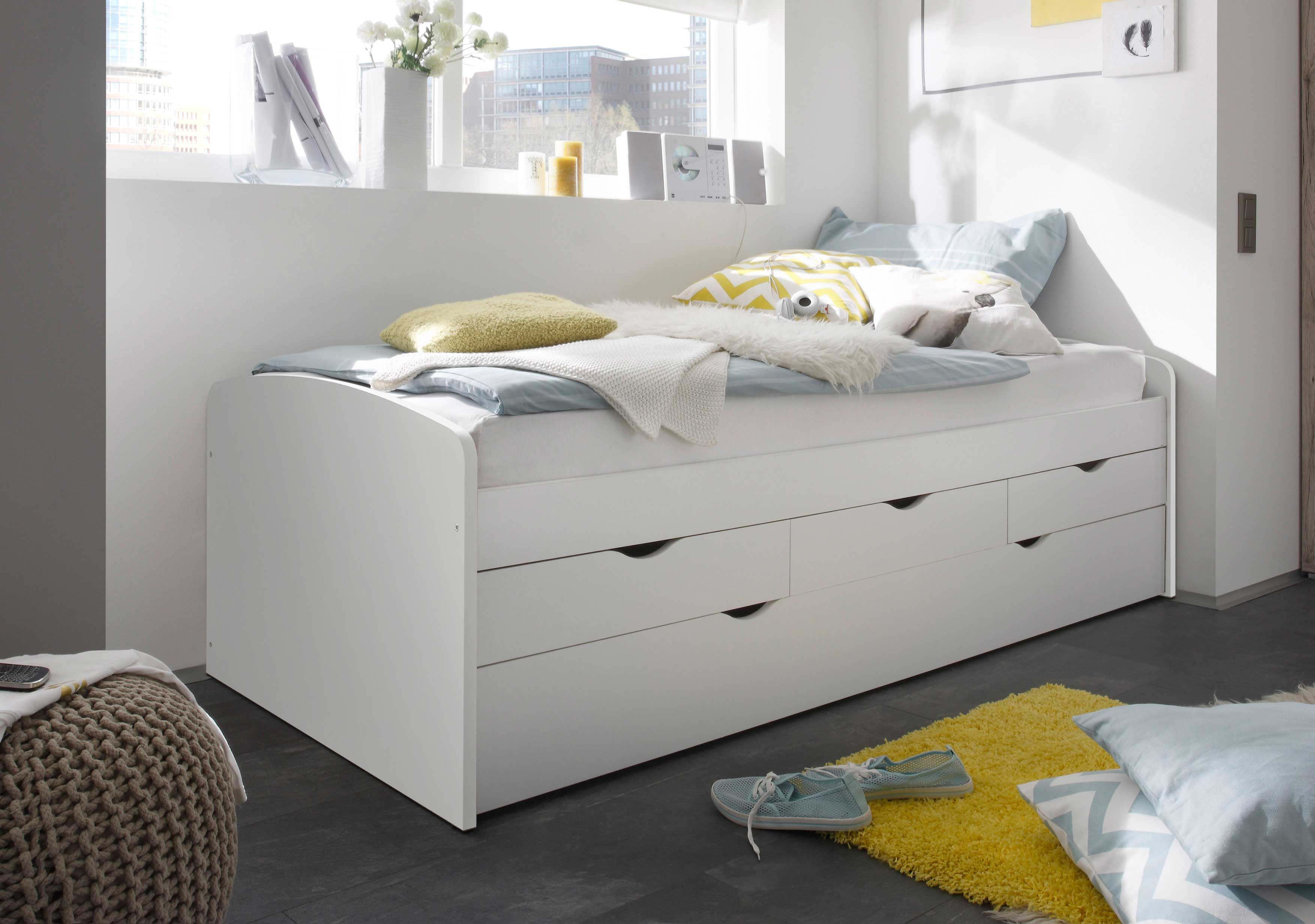 Lit banquette Nasri 90x200 avec tiroir de lit - blanc - Image 5