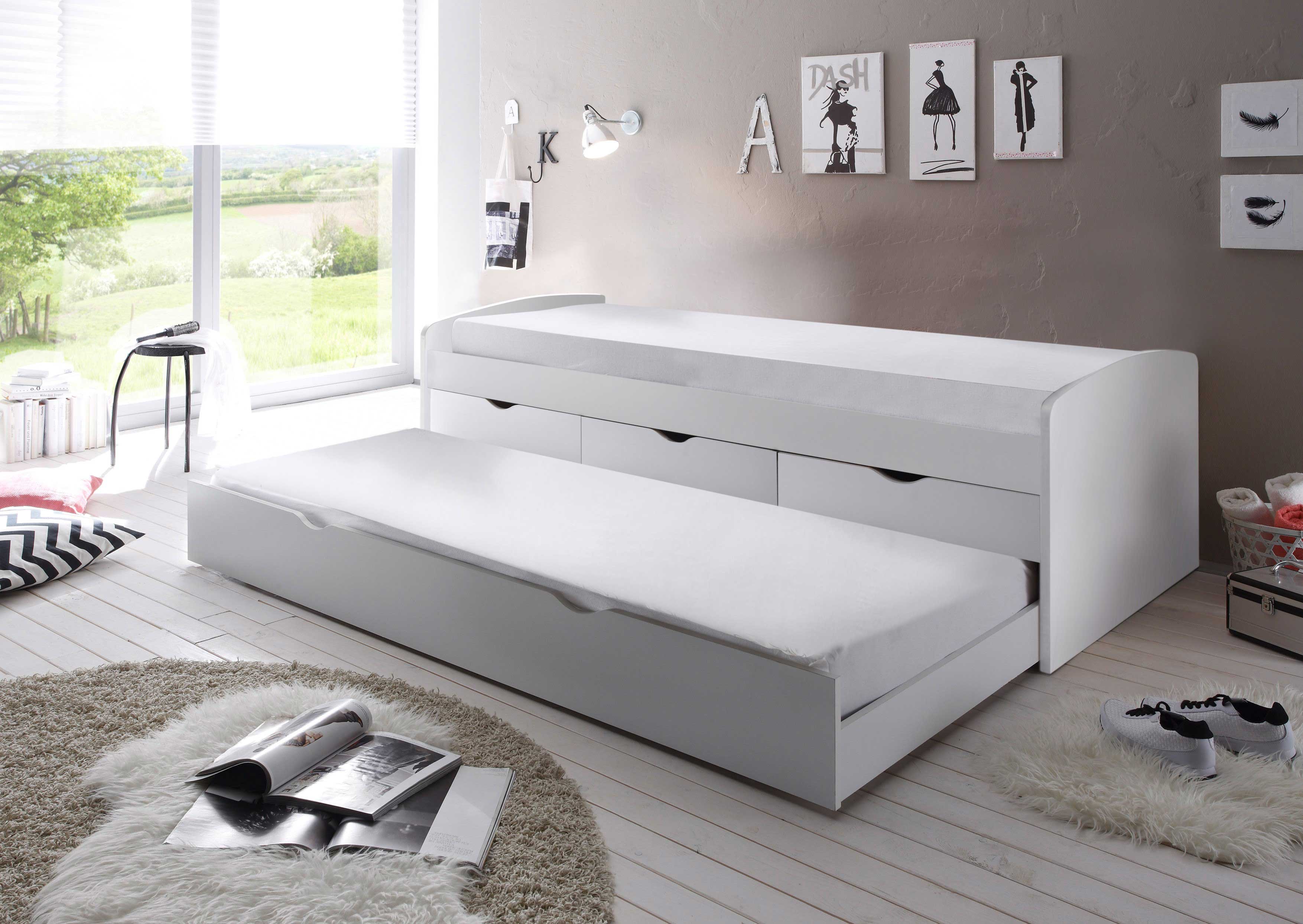 Lit banquette Nasri 90x200 avec tiroir de lit - blanc - Image 8