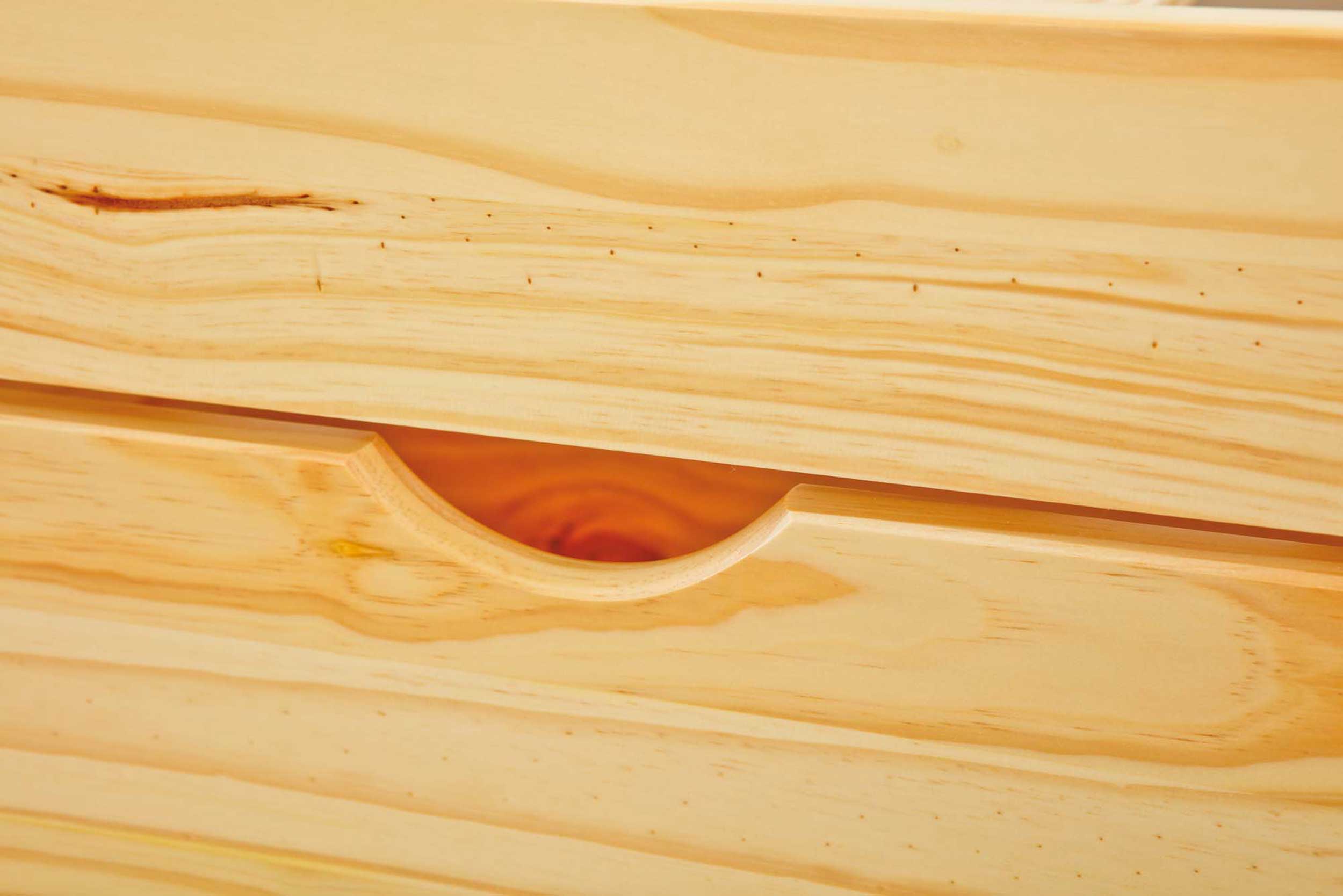 Lit banquette Xavier avec rangements - bois pin - Image 5