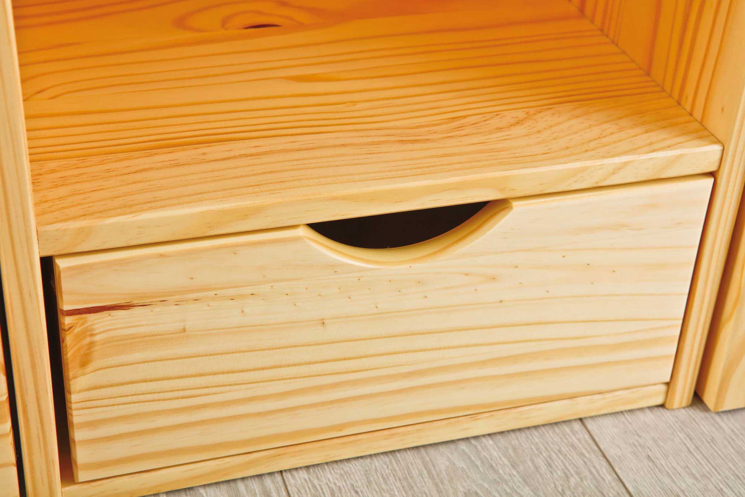 Lit banquette Xavier avec rangements - bois pin - Image 6