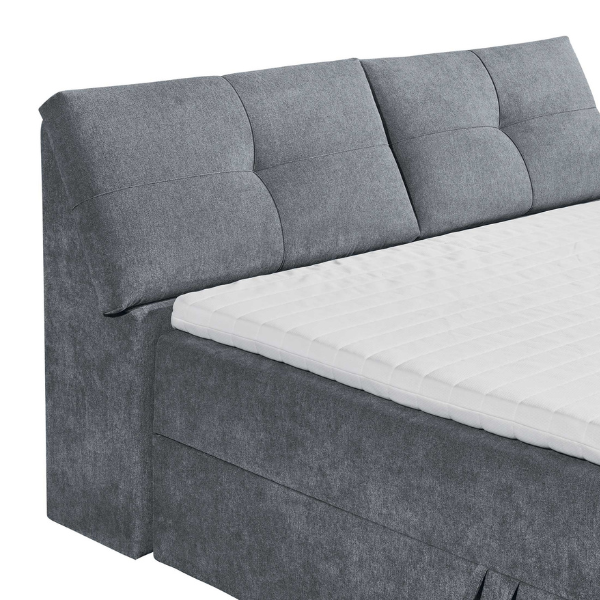 Lit boxspring Fitzroy 180x200cm avec espace de rangement - anthracite - Image 6