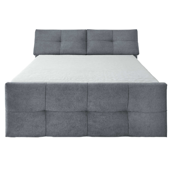 Lit boxspring Fitzroy 180x200cm avec espace de rangement - anthracite - Image 9