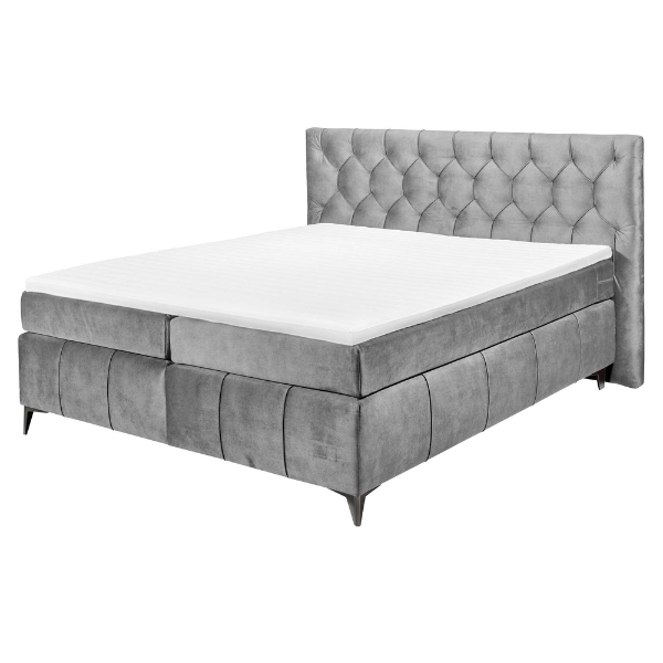 Lit boxspring Pemberley 160x200cm - gris - Image 2