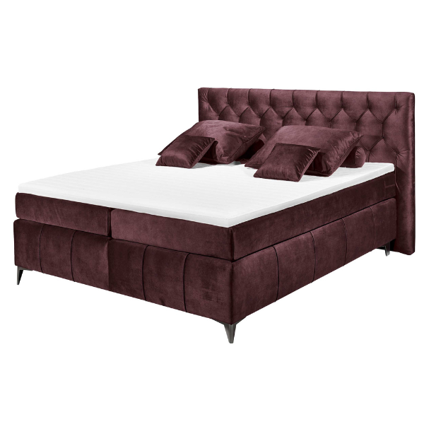 Lit boxspring Pemberley 180x200cm - aubergine - Image 2