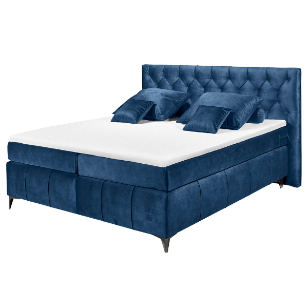 Lit boxspring Pemberley 180x200cm - bleu - Image 2