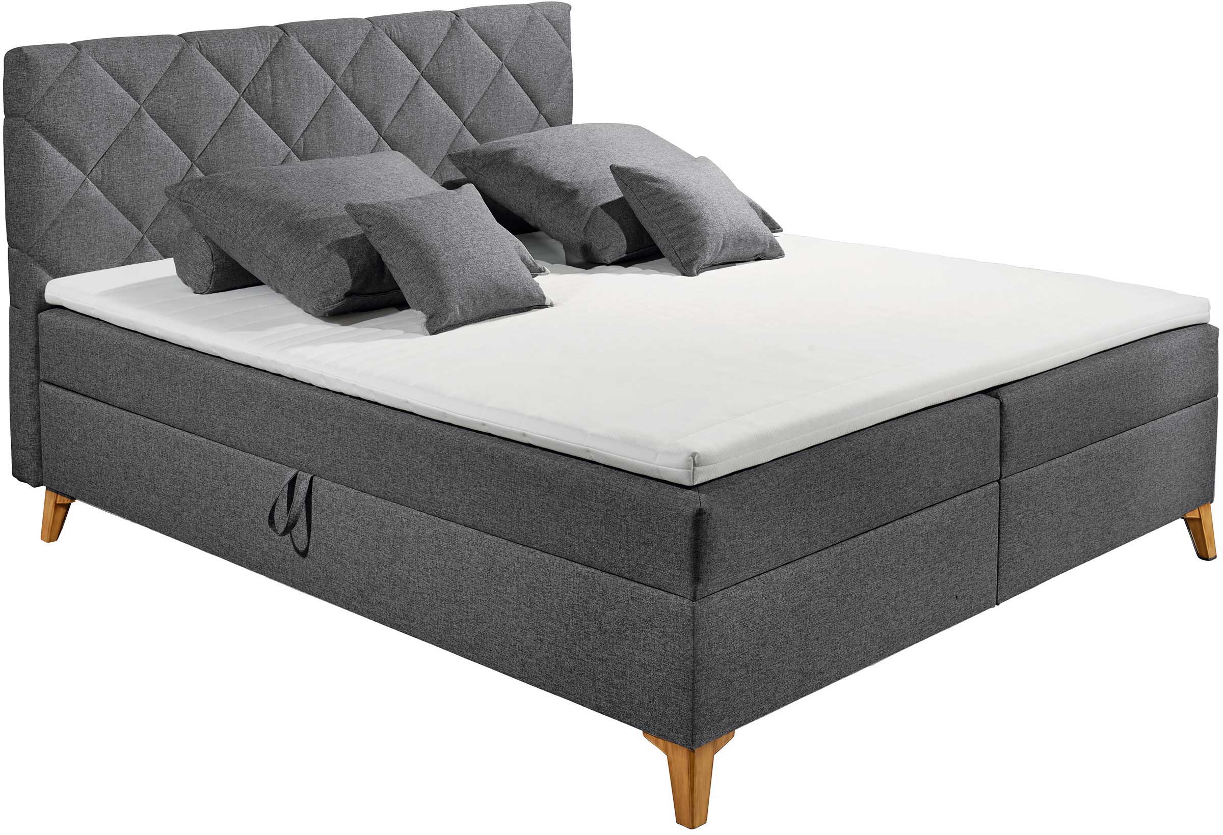 Lit boxspring Redford 180x200cm avec espace de rangement - anthracite - Image 6