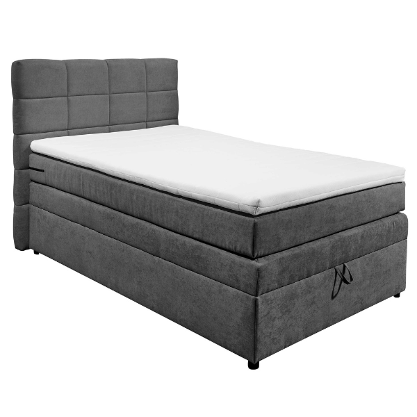 Lit boxspring Tahoe 120x200cm avec espace de rangement - anthracite - Image 6