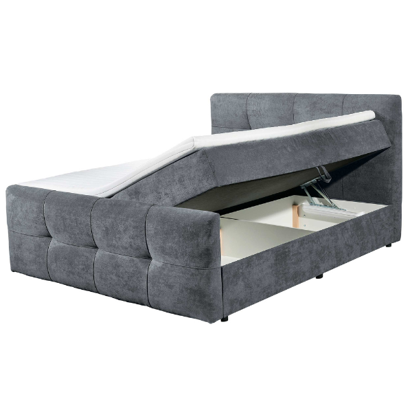 Lit boxspring Winnifred 160x200cm avec espace de rangement - anthracite - Image 6