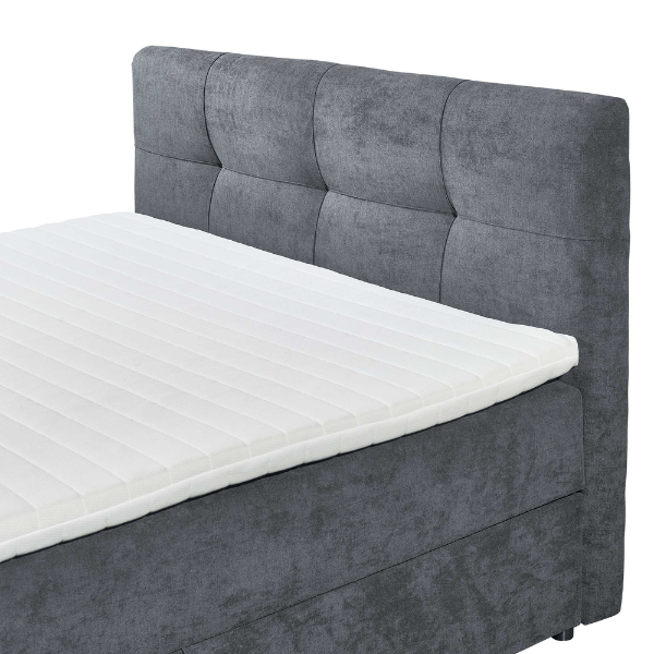 Lit boxspring Winnifred 180x200cm avec espace de rangement - anthracite - Image 4