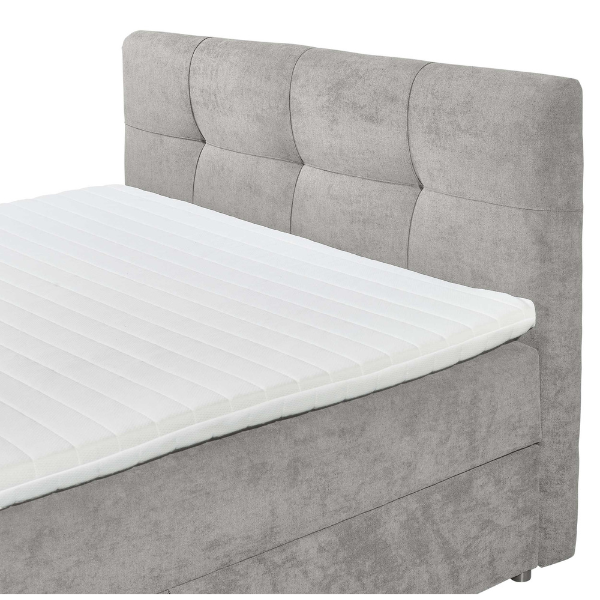 Lit boxspring Winnifred 180x200cm avec espace de rangement - gris - Image 4