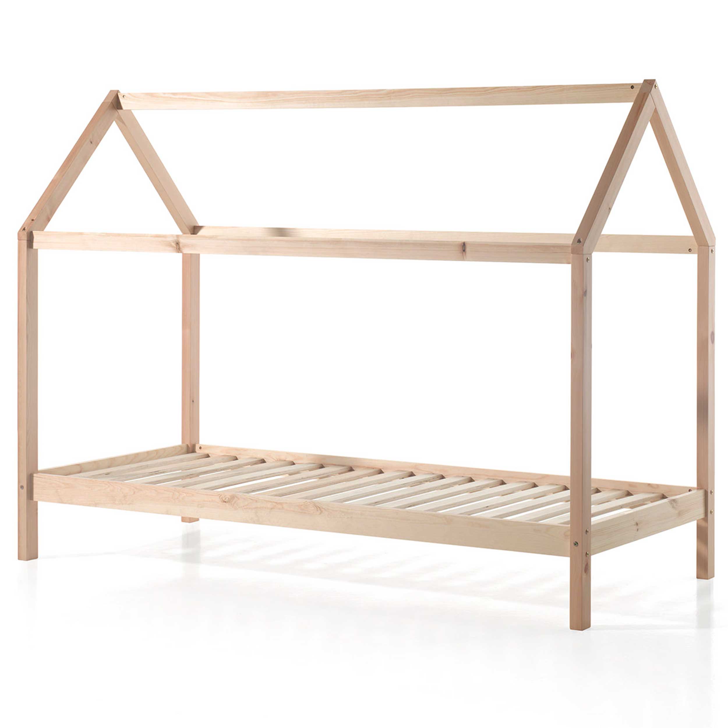 Lit cabane Dallas 1 90x200 avec tiroir de lit - bois pin - Image 3