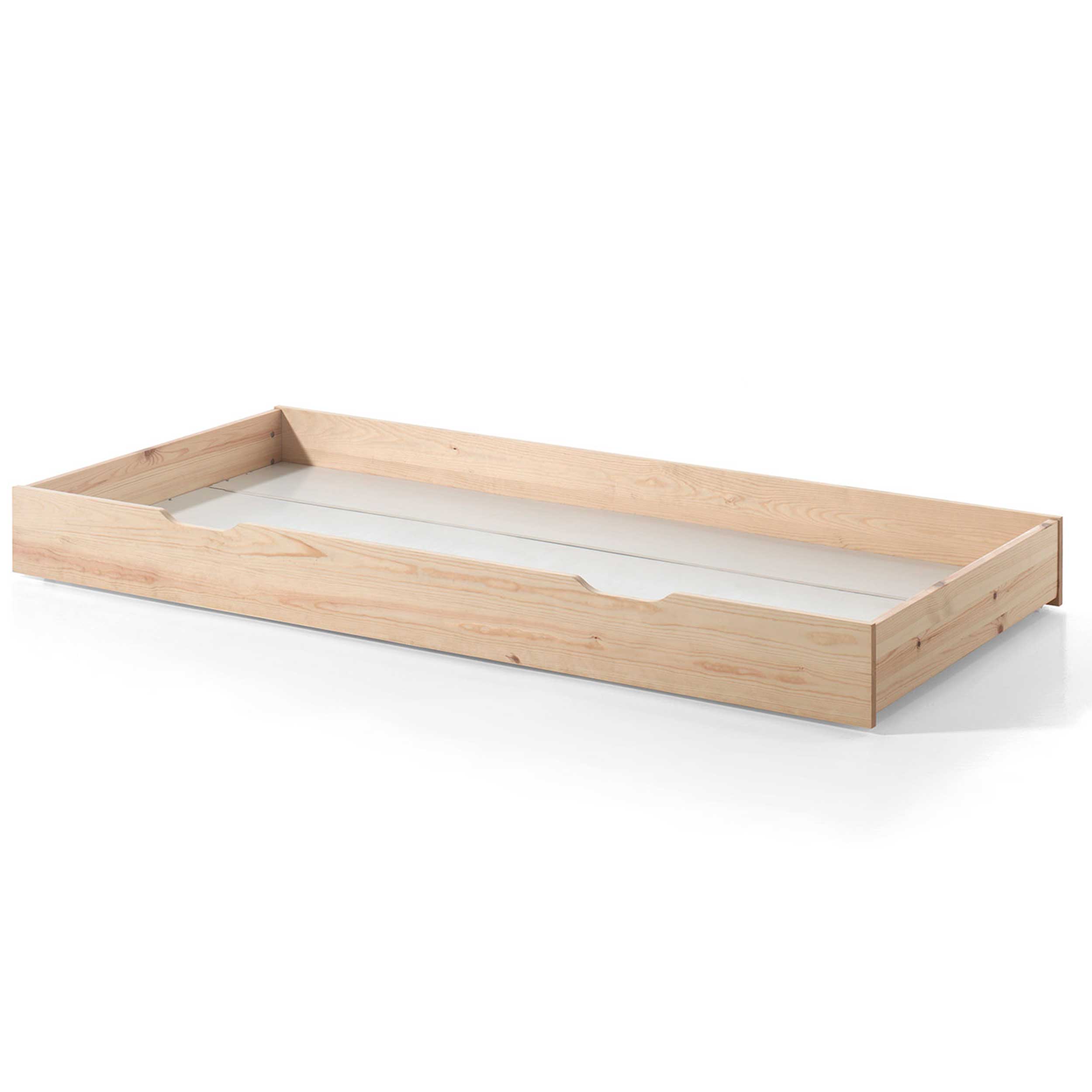 Lit cabane Dallas 3 90x200, tiroir de lit & voile avec dessin de papillons - bois pin/rose - Image 2