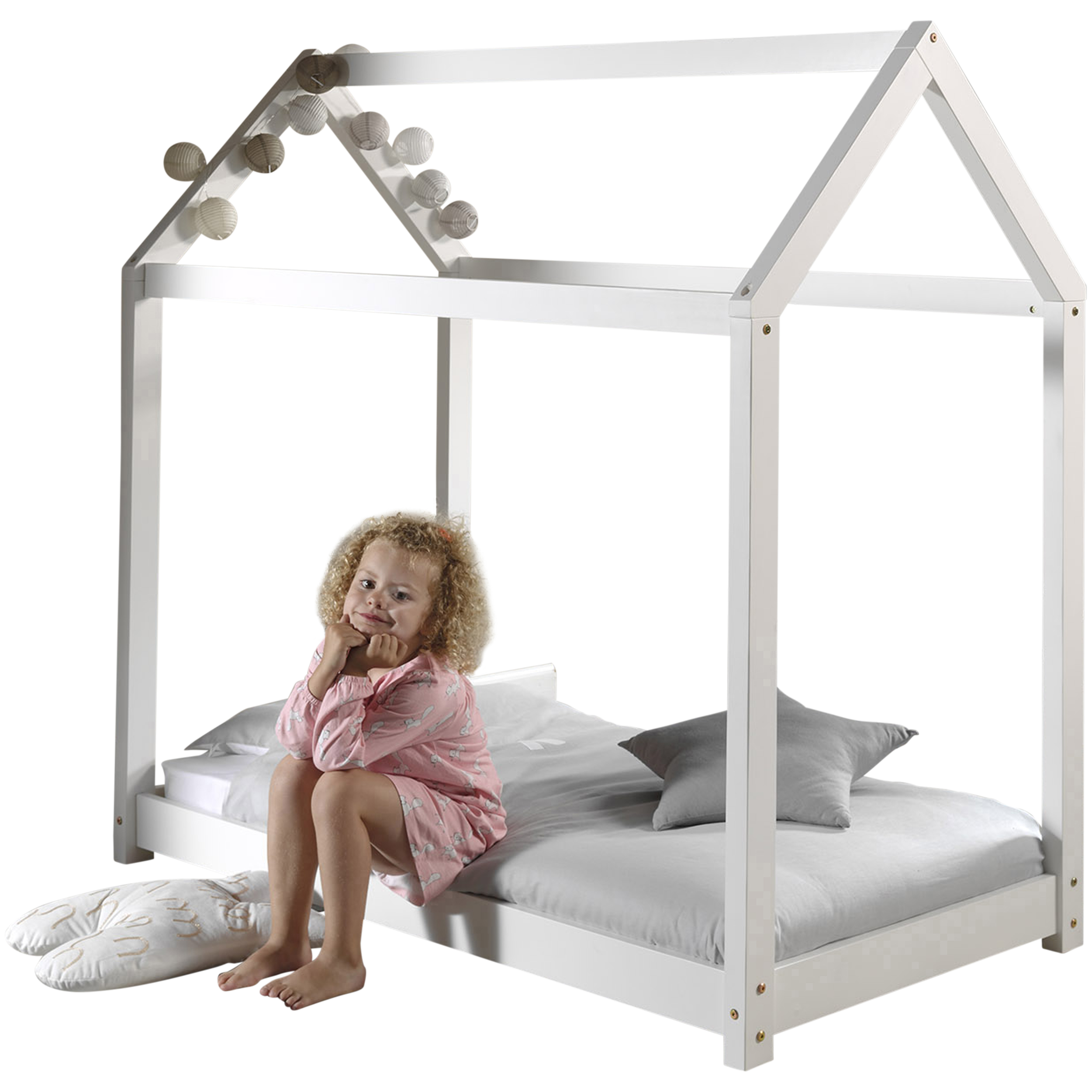 Lit cabane Home 70x140 - blanc - Image 4