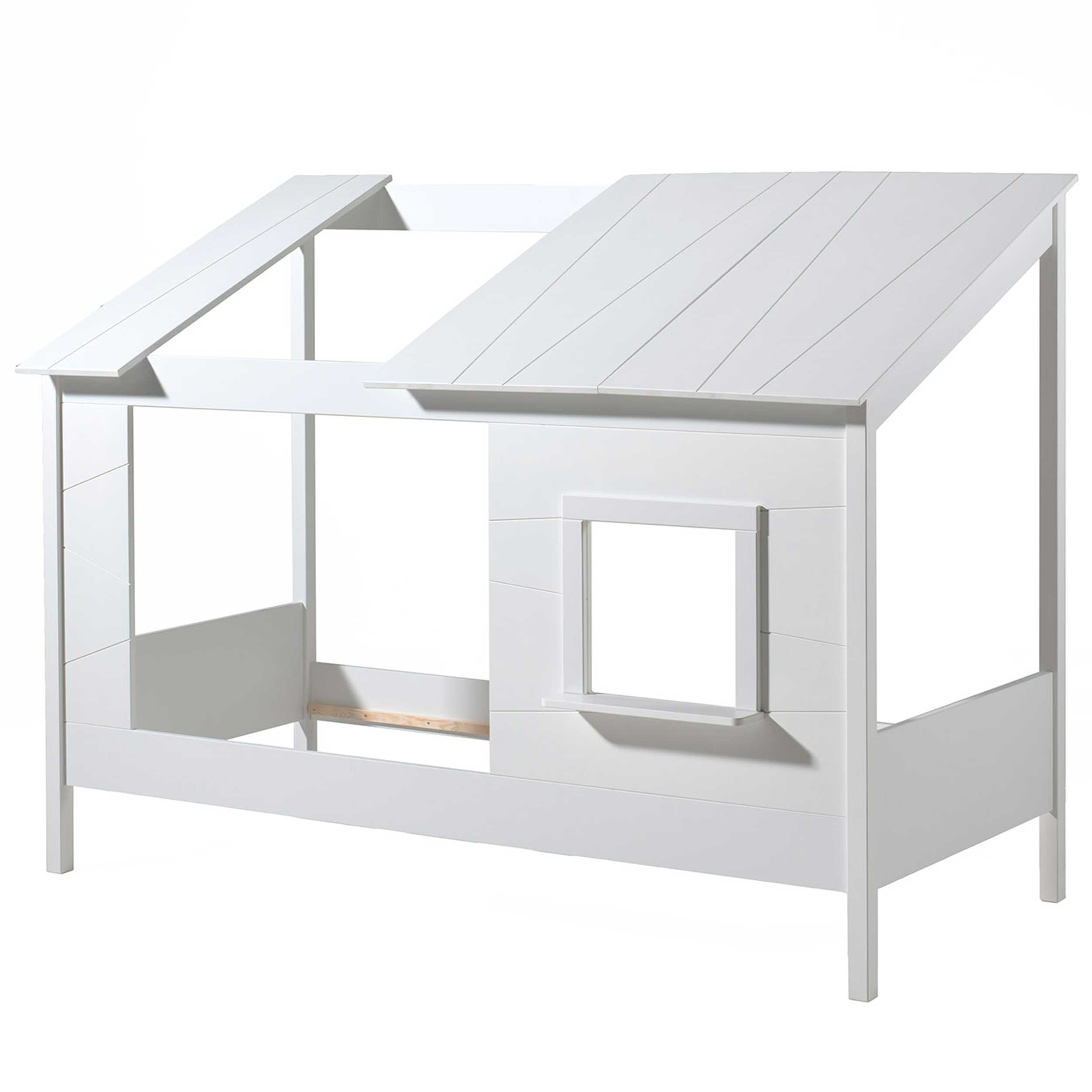 Lit cabane Lio 90x200 avec tiroir de lit et rideaux - blanc - Image 5