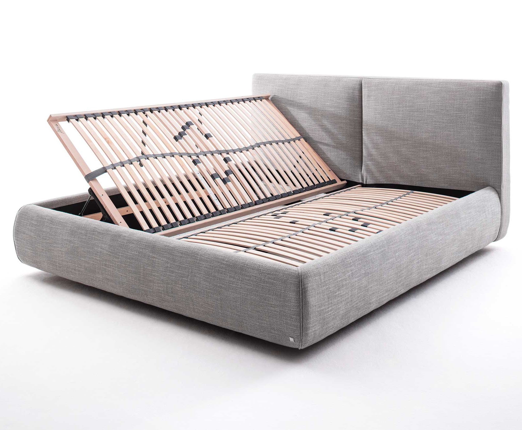 Lit coffre 180x200 - gris clair - Image 5