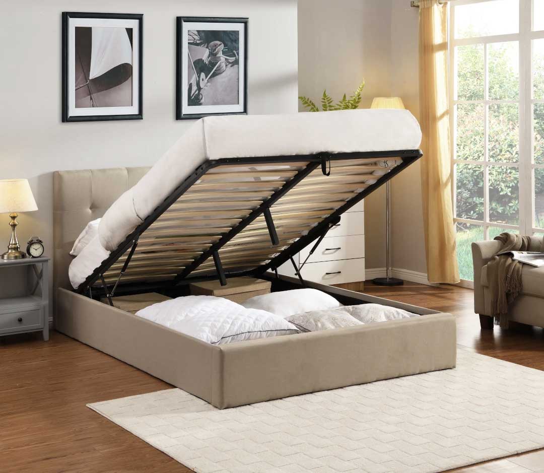 Lit coffre Corbi 180x200 - sable - Image 5