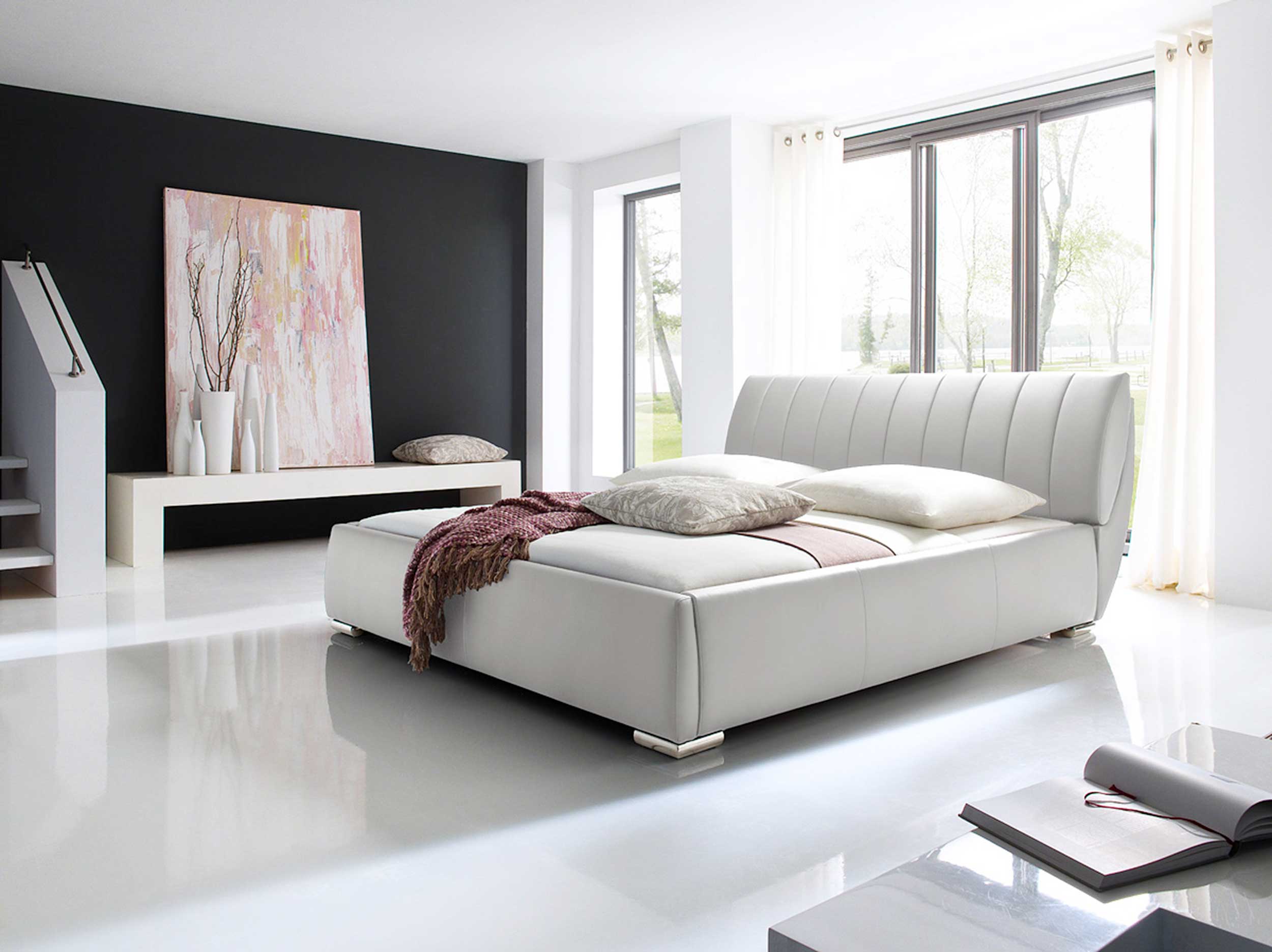 Lit coffre Davos 180x200 - blanc - Image 3