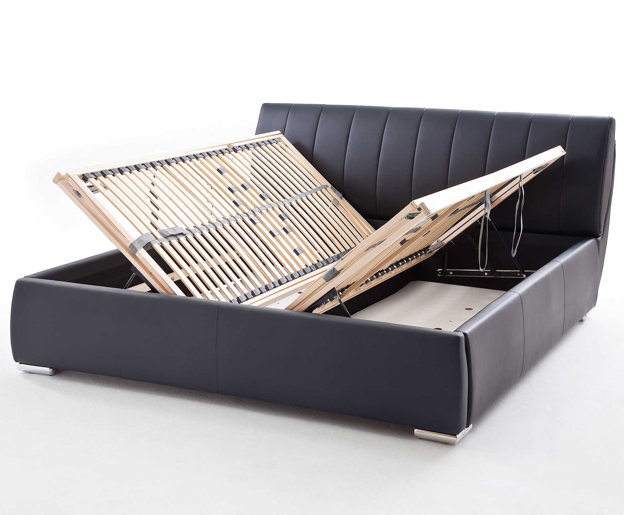 Lit coffre Davos 200x200 kingsize - noir - Image 5