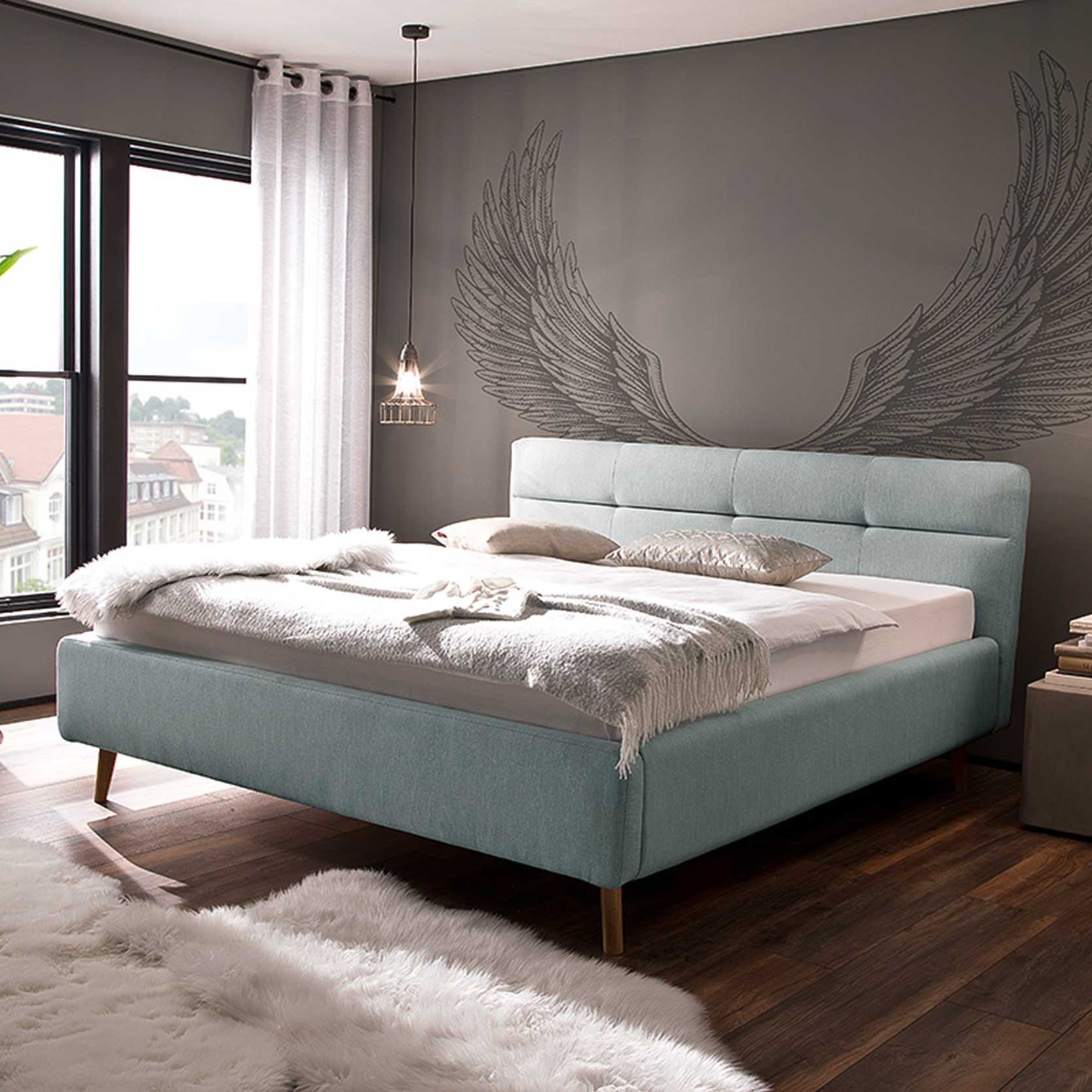 Lit coffre Lode 160x200 - bleu