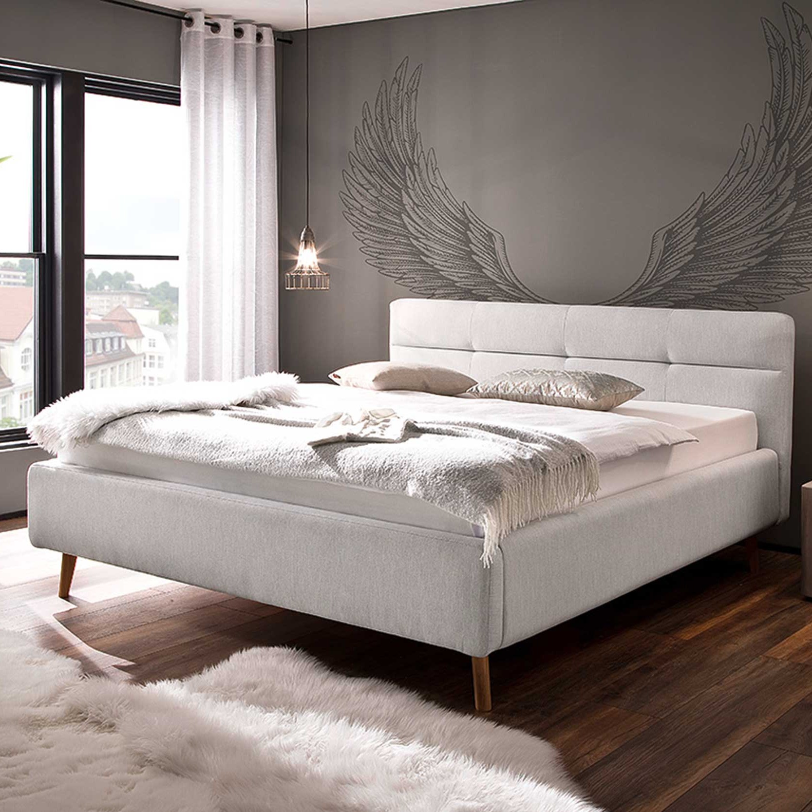 Lit coffre Lode 160x200 - gris