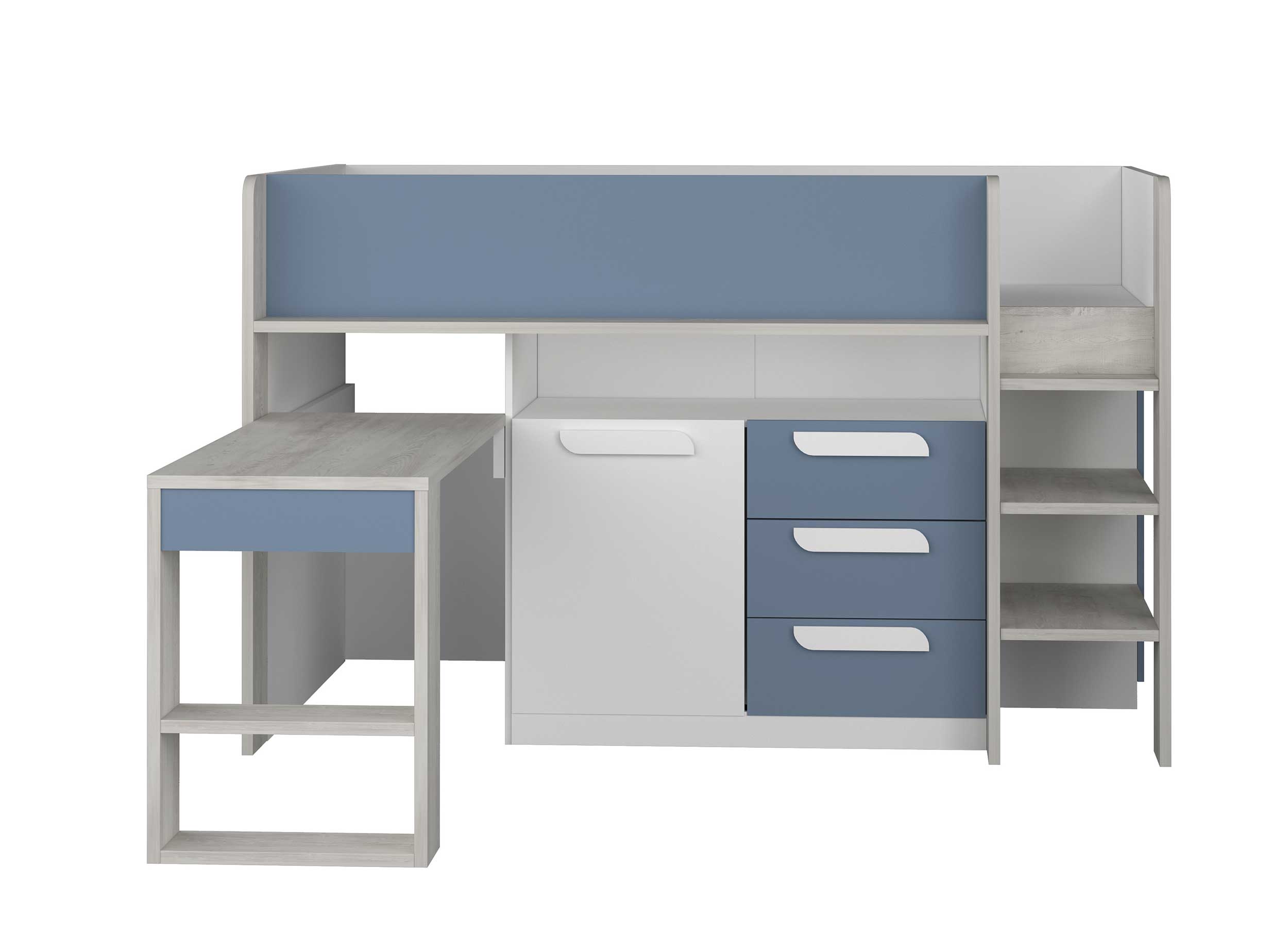 Lit combiné Beau 90x200 avec bureau - bleu foncé - Image 5