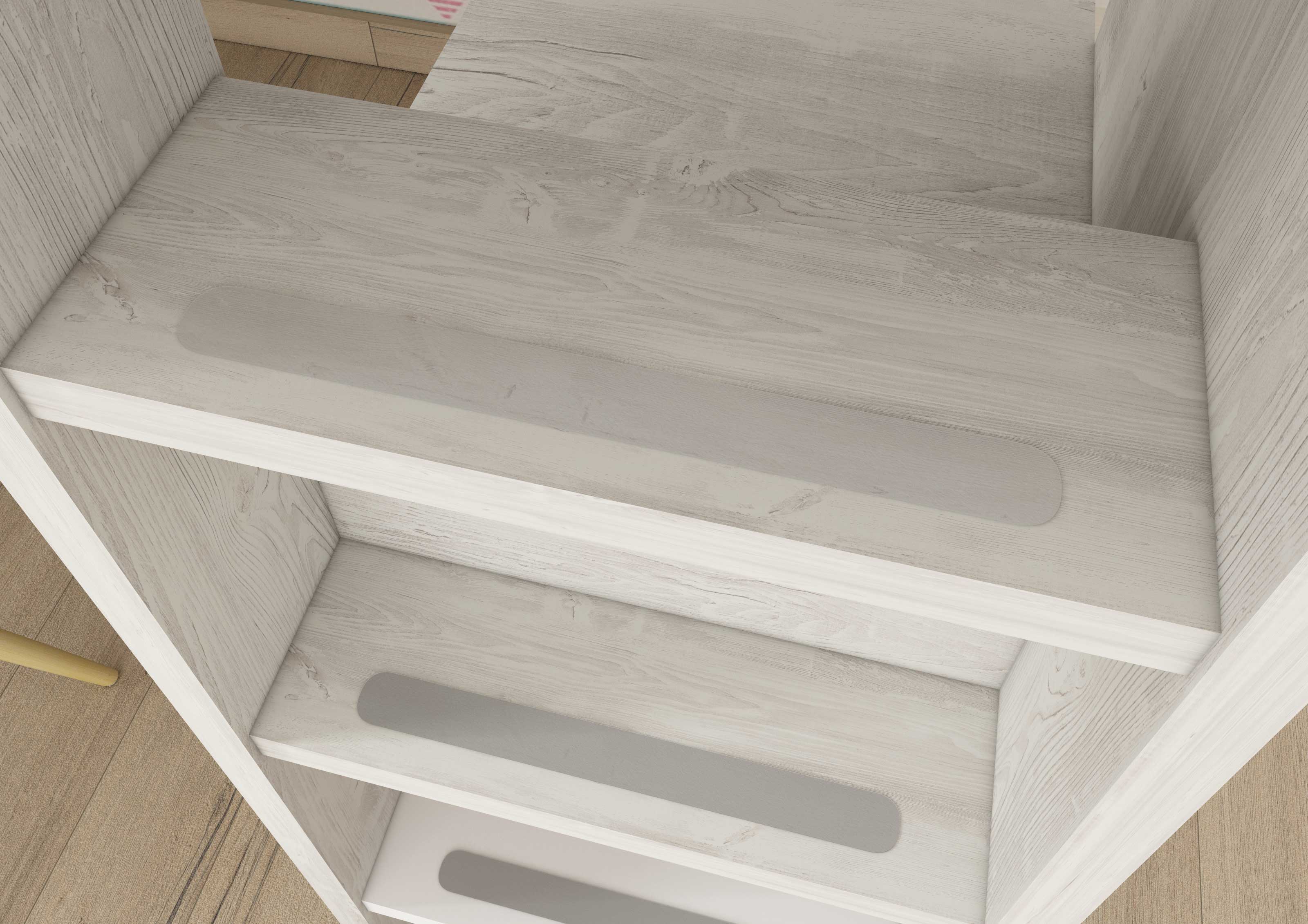 Lit combiné Beau 90x200 avec bureau - vieux rose - Image 5