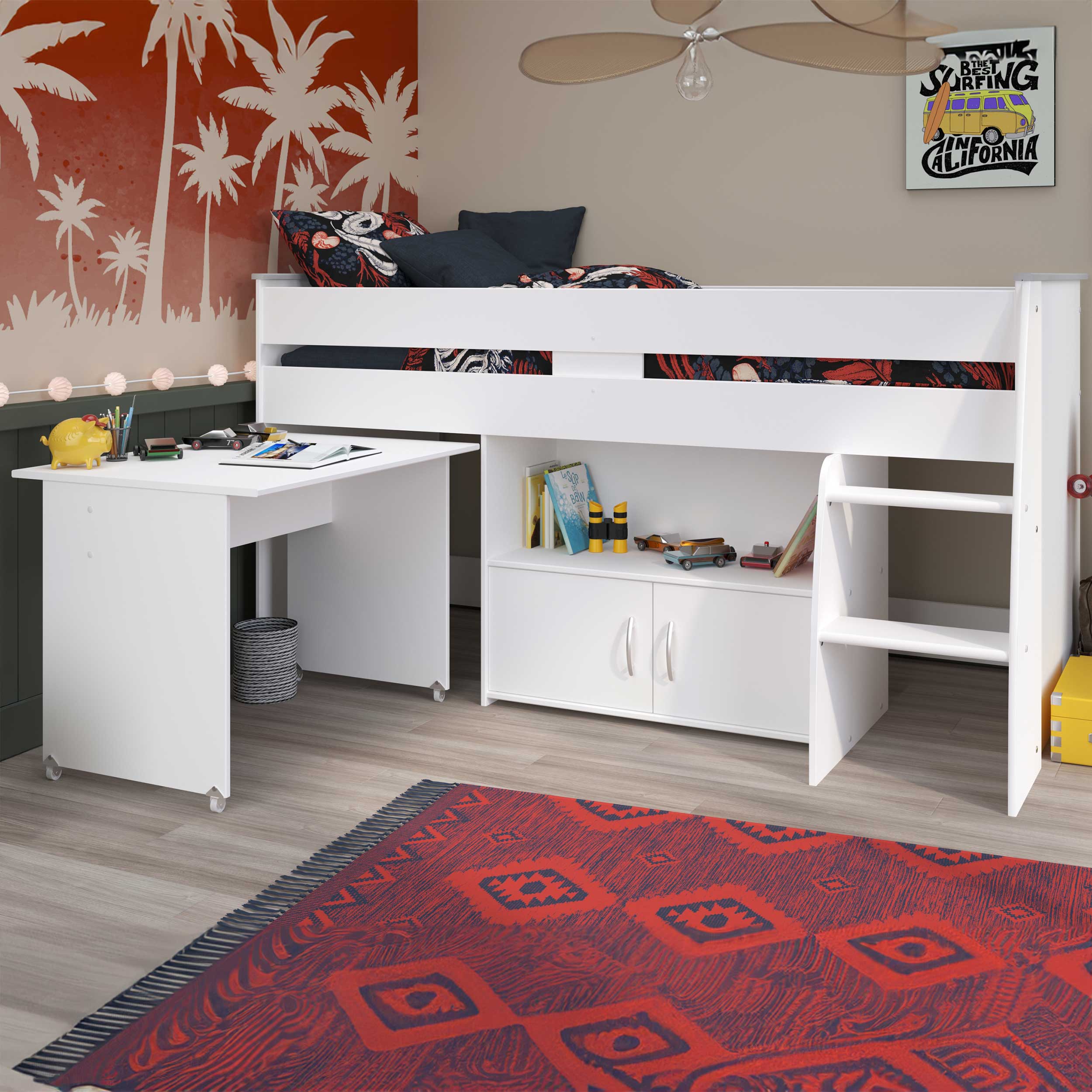 Lit combiné Upside Down 90x200 - blanc