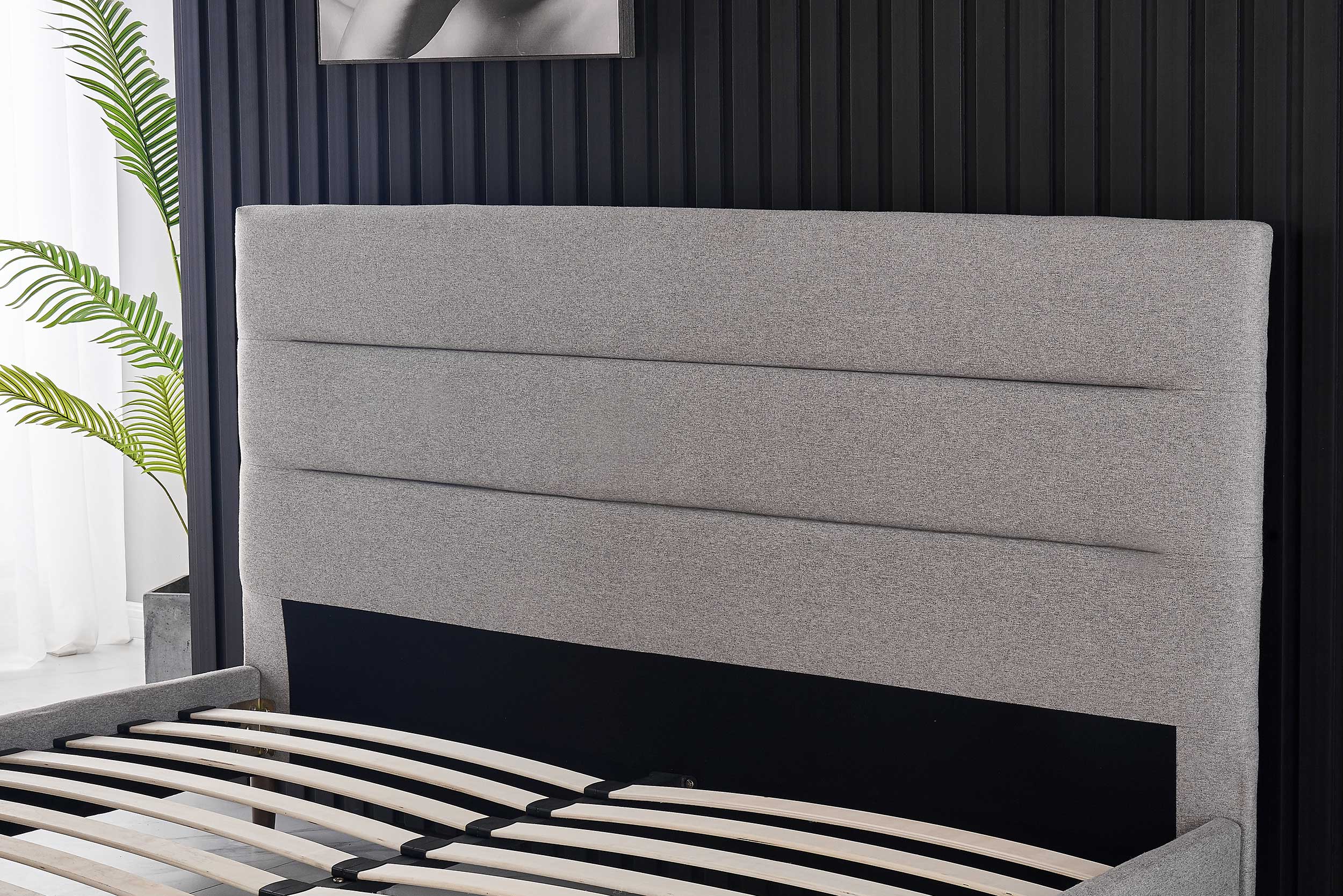 Lit double Zulema 140x200 - gris - Image 2