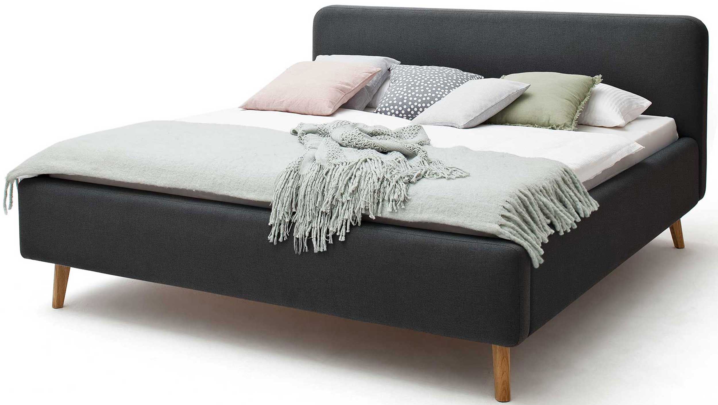 Lit en tissu Tony 180x200 - anthracite - Image 2