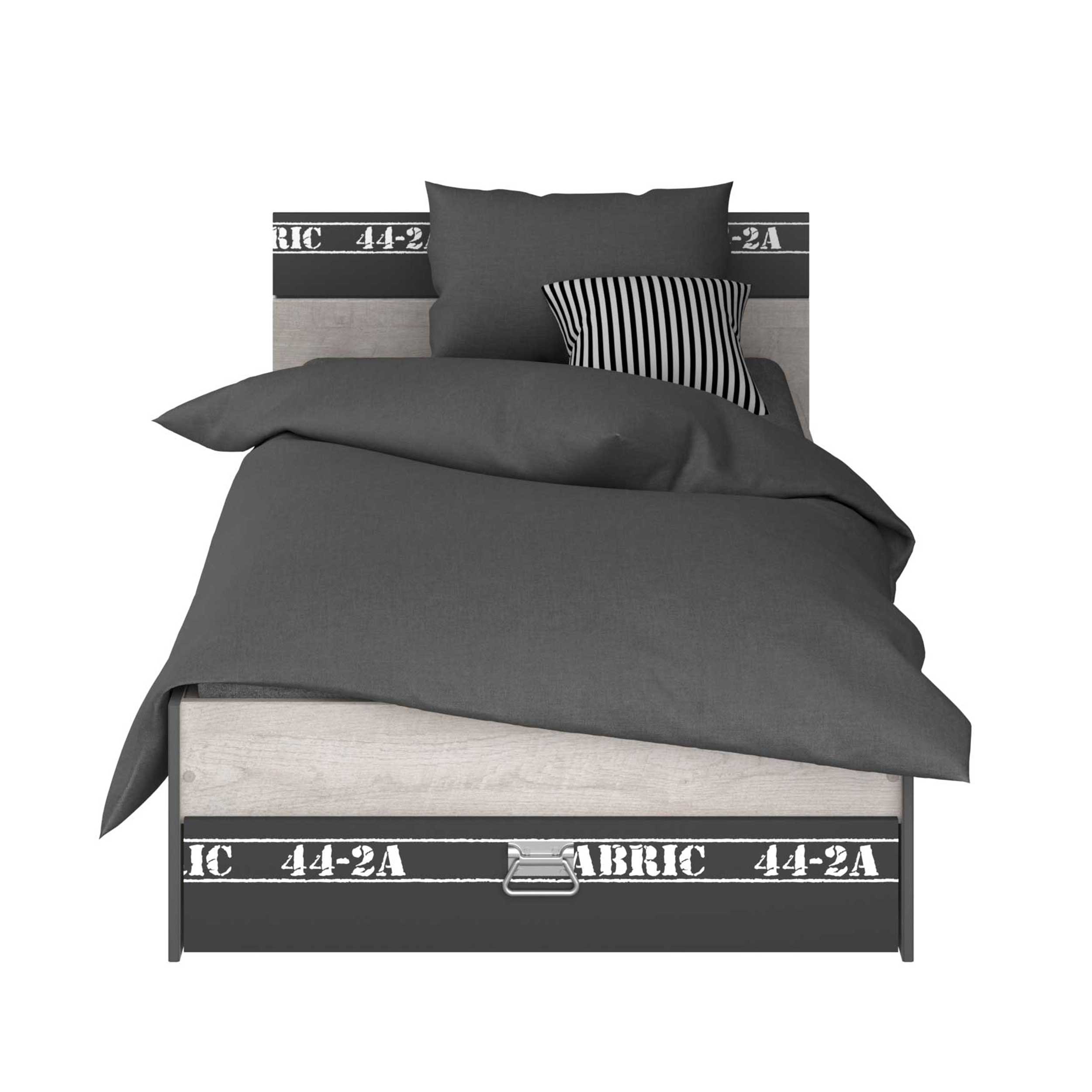 Lit enfant Fabien 90x200 - brun/gris - Image 10