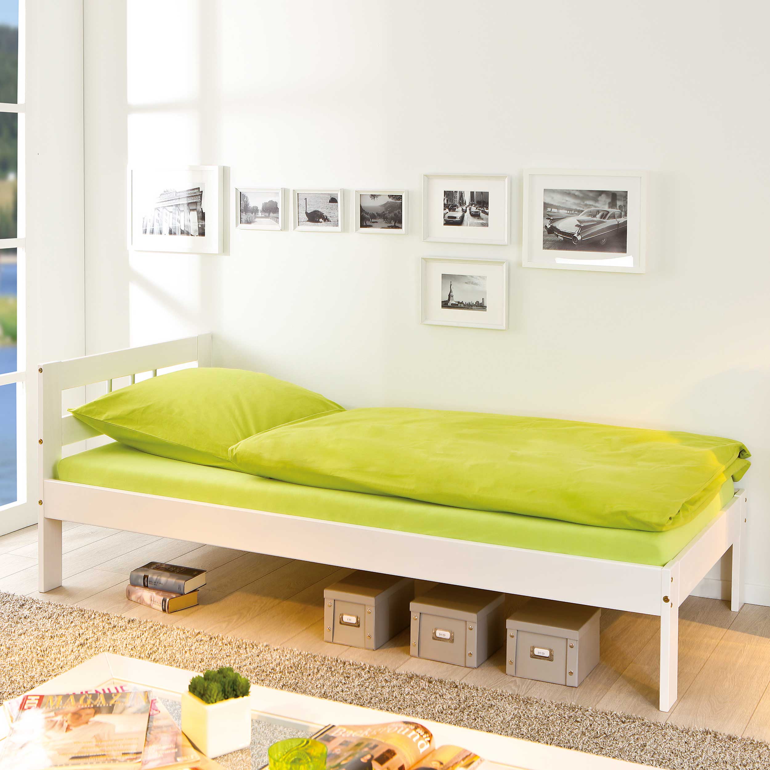 Lit enfant Olga 90x200cm - blanc