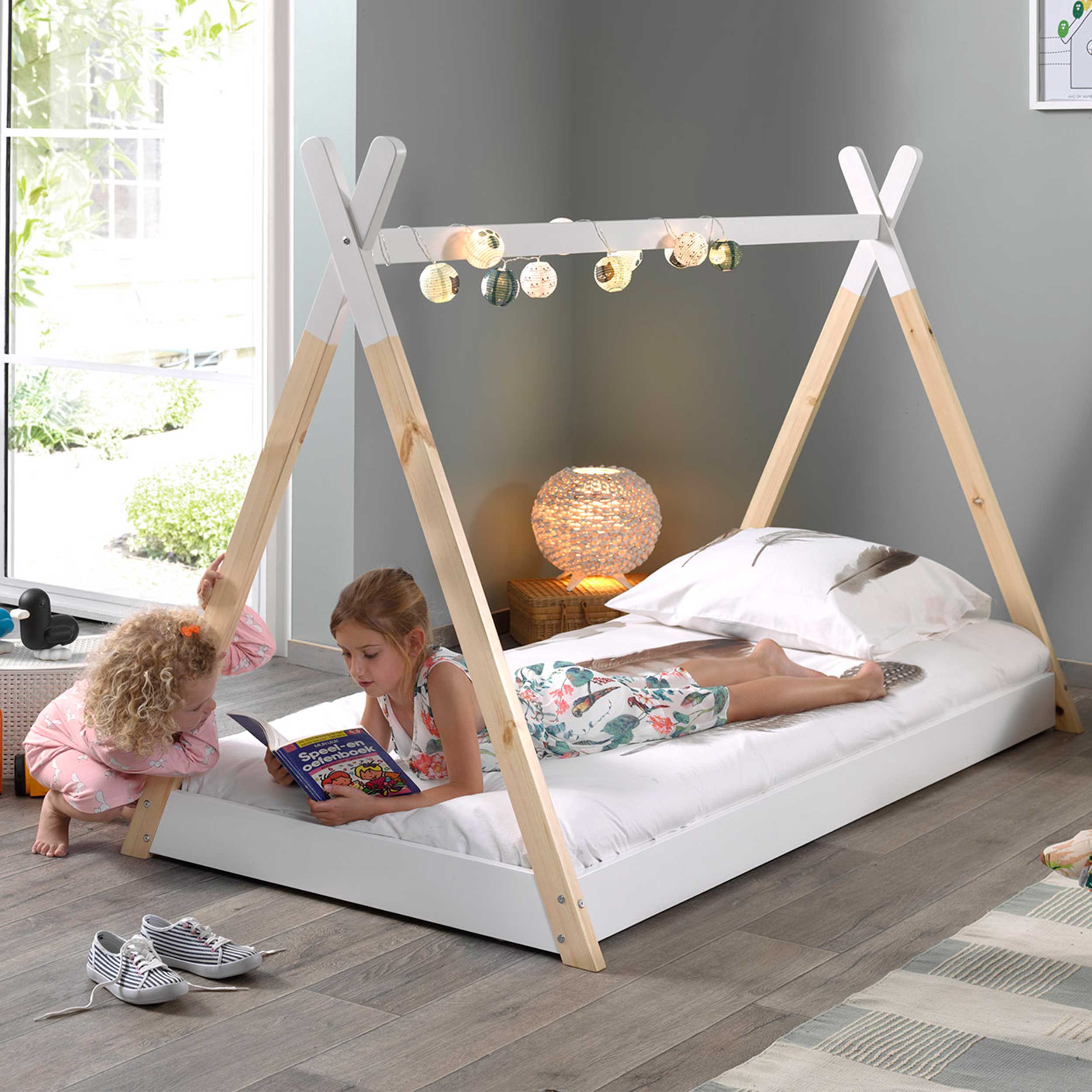 Lit enfant tipi 90x200 - bois pin massif
