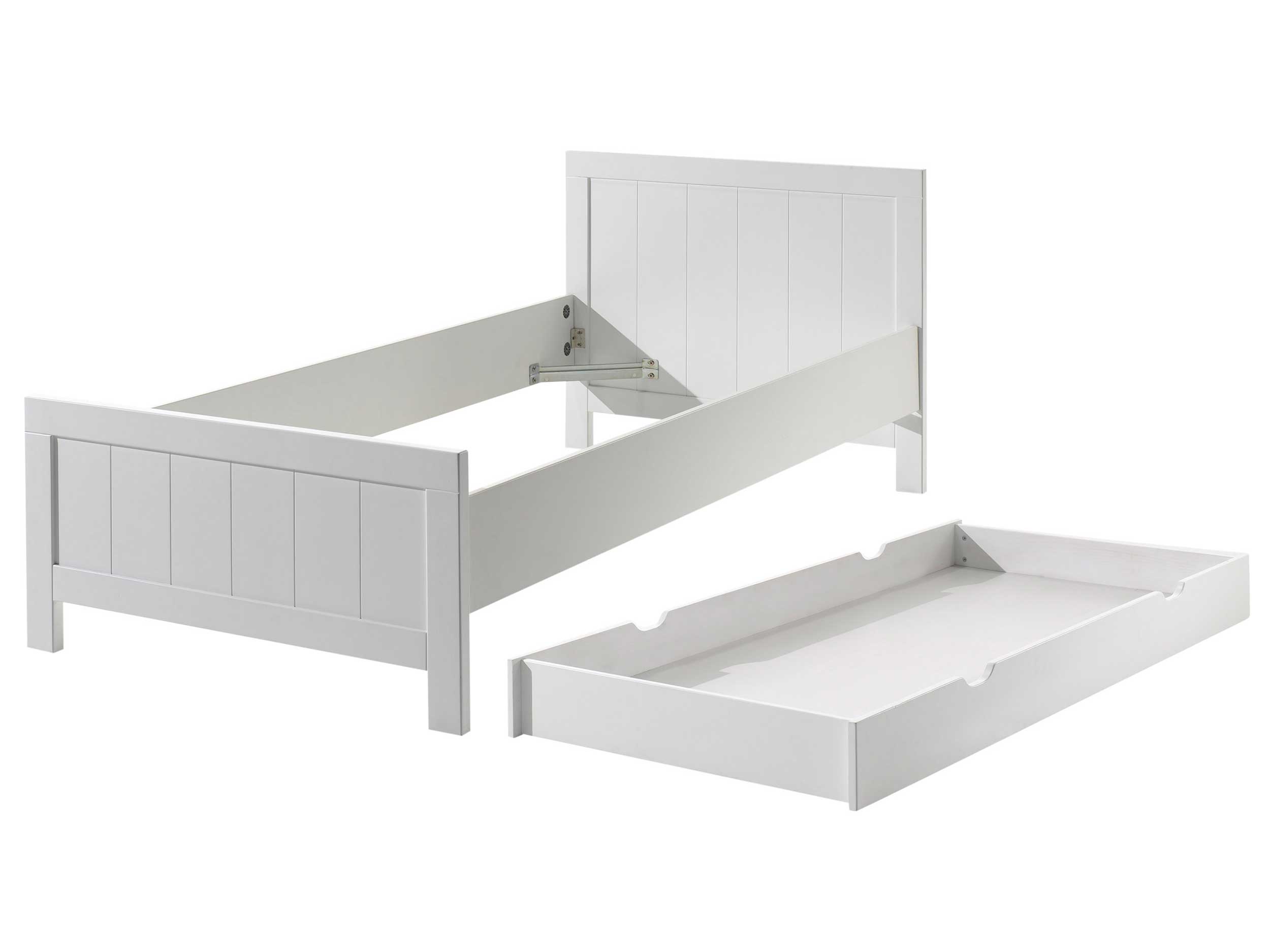 Lit Erik 90x200cm avec tiroir de lit - blanc - Image 10