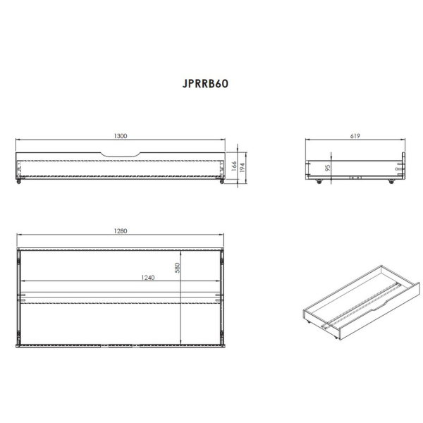 Lit extensible Jumper avec tiroir de lit - blanc - Image 10