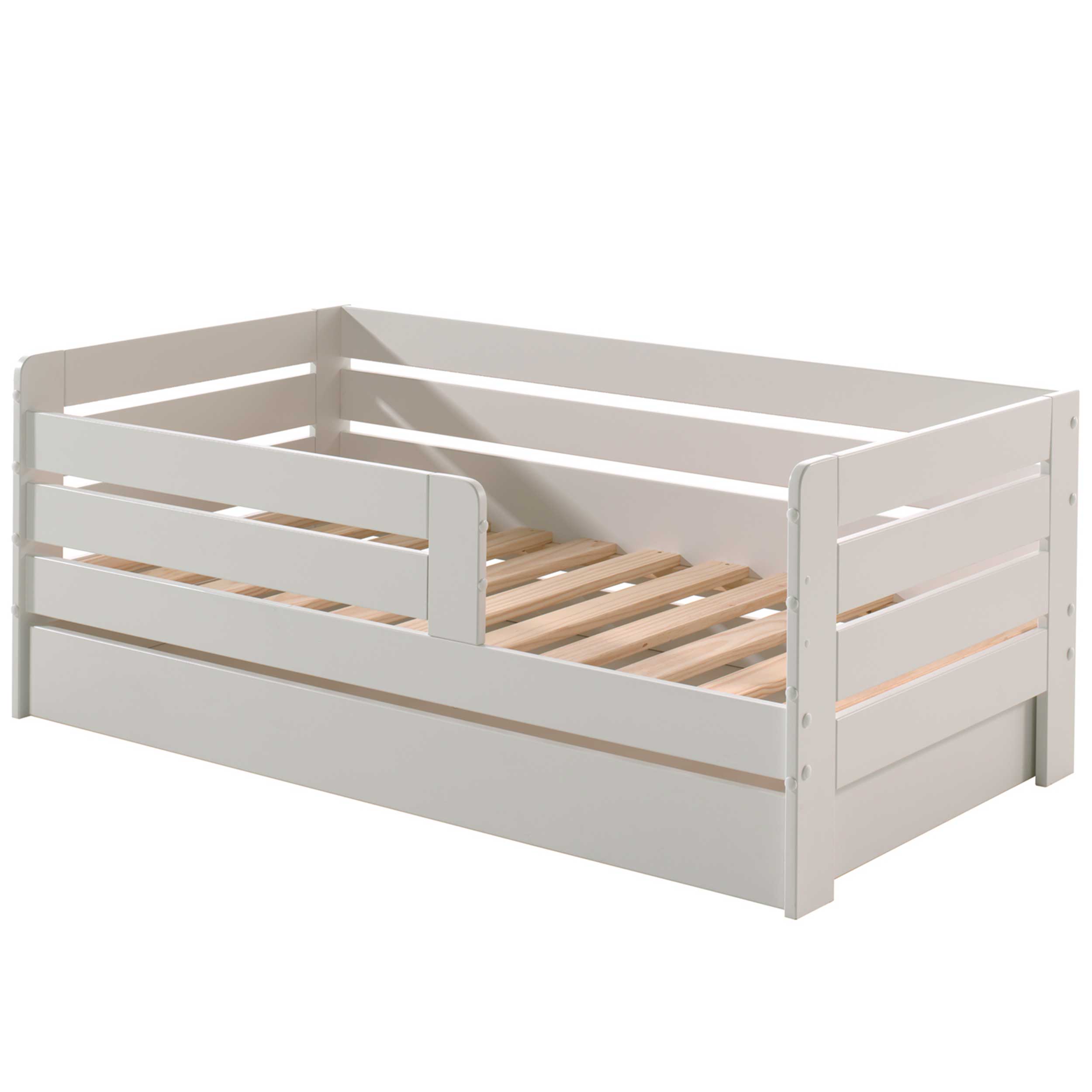 Lit junior Anastasia avec tiroir de lit 70 x 140cm bois pin - blanc - Image 6