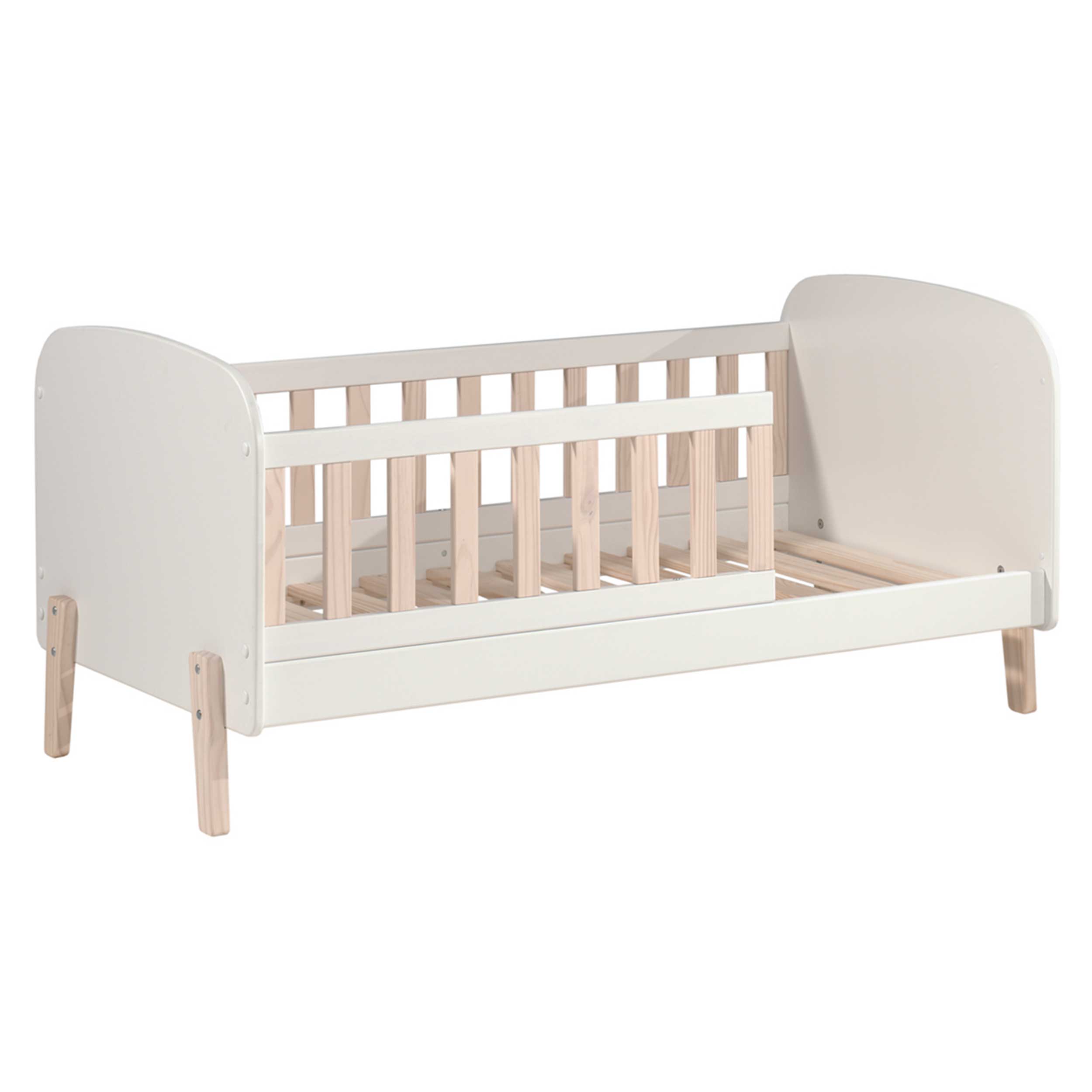 Lit junior Kiddy 70x140cm - blanc/bois - Image 2