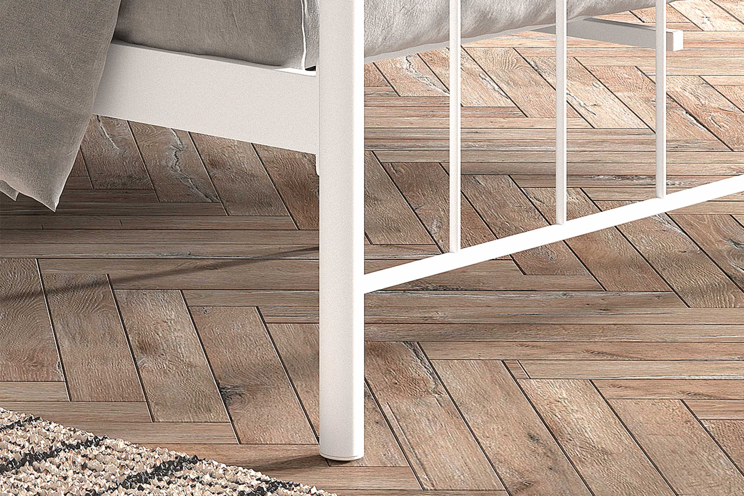 Lit Liza 140x200 avec sommier à lattes - blanc - Image 3