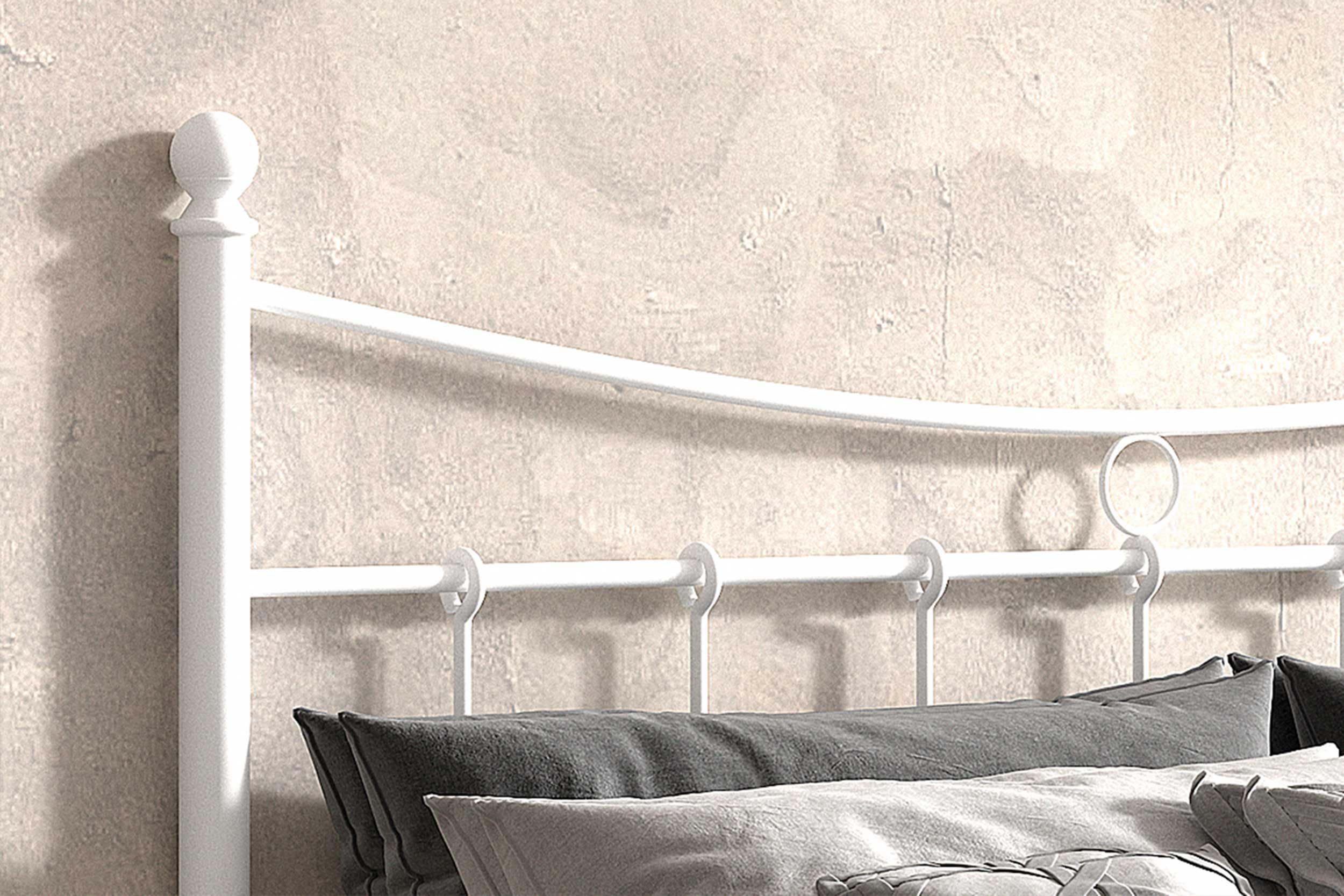 Lit Liza 140x200 avec sommier à lattes - blanc - Image 5