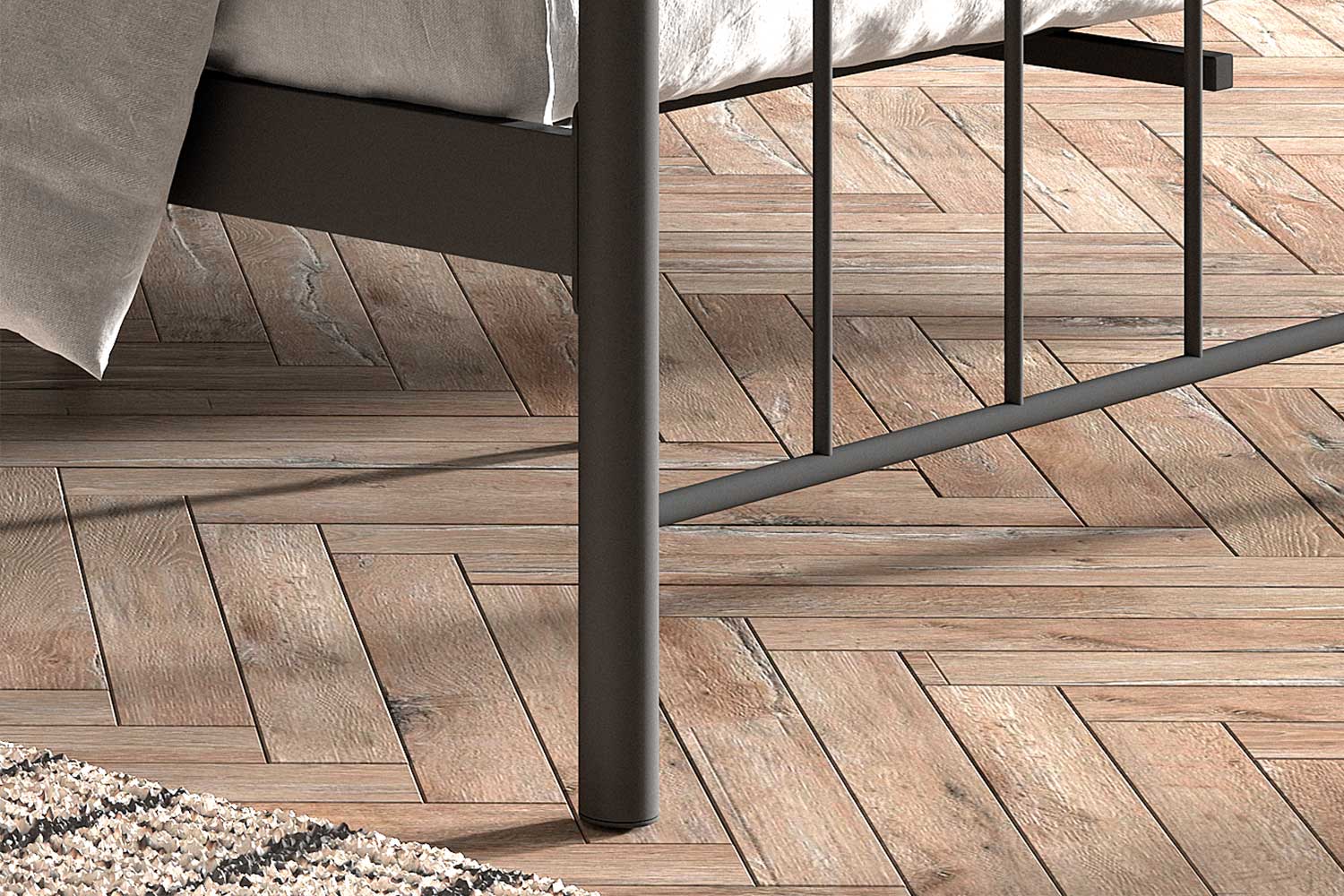 Lit Liza 140x200 avec sommier à lattes - noir - Image 4